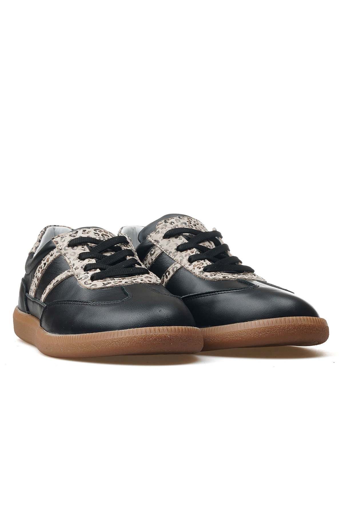 Kadın Hakiki Deri Günlük Ayakkabı 25y D25ya-7320 Z Siyah Leopar - Görsel 6