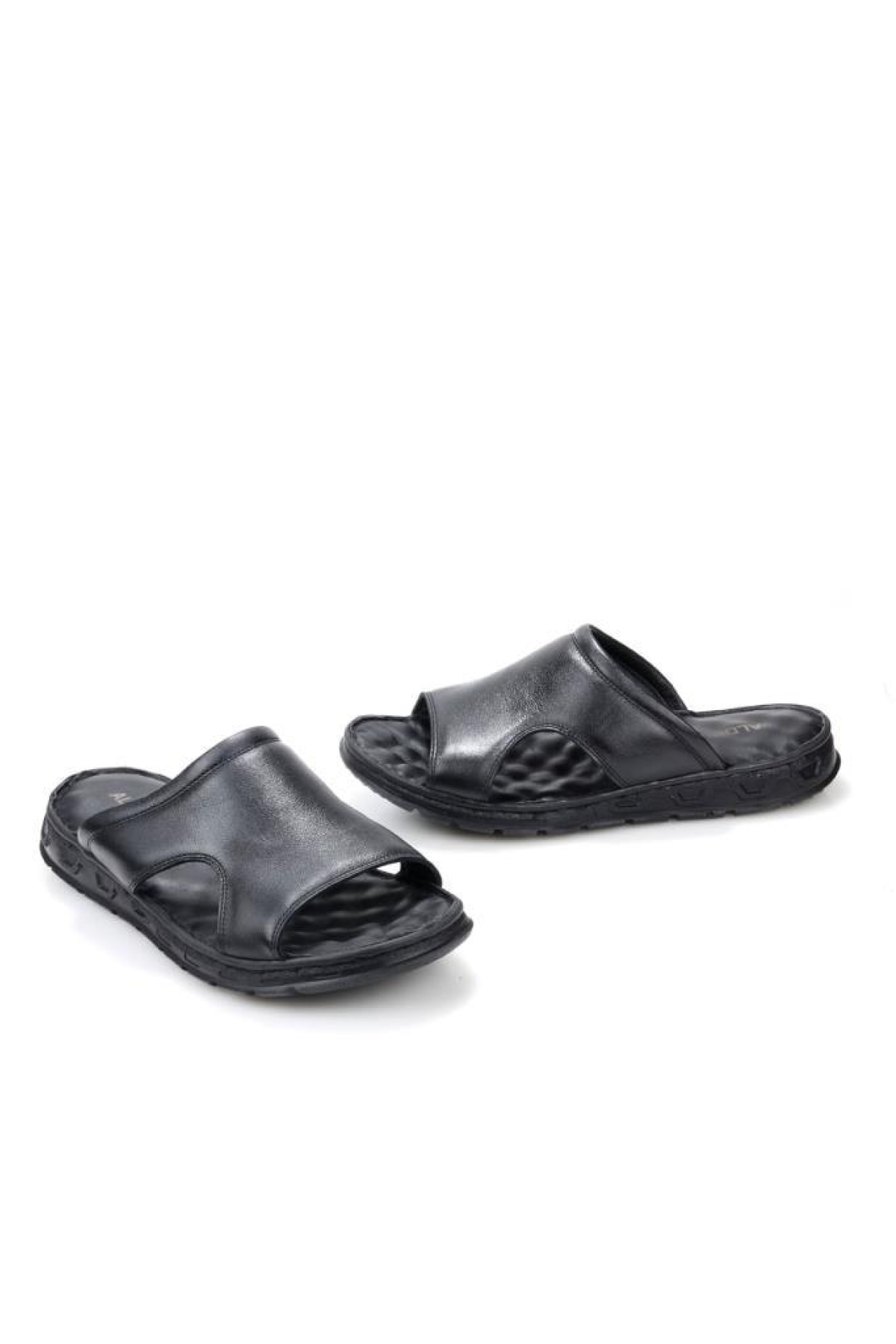Aldmr 802 Ortopedik Erkek Masaj Tabanlı Hakiki Deri Terlik - Görsel 4