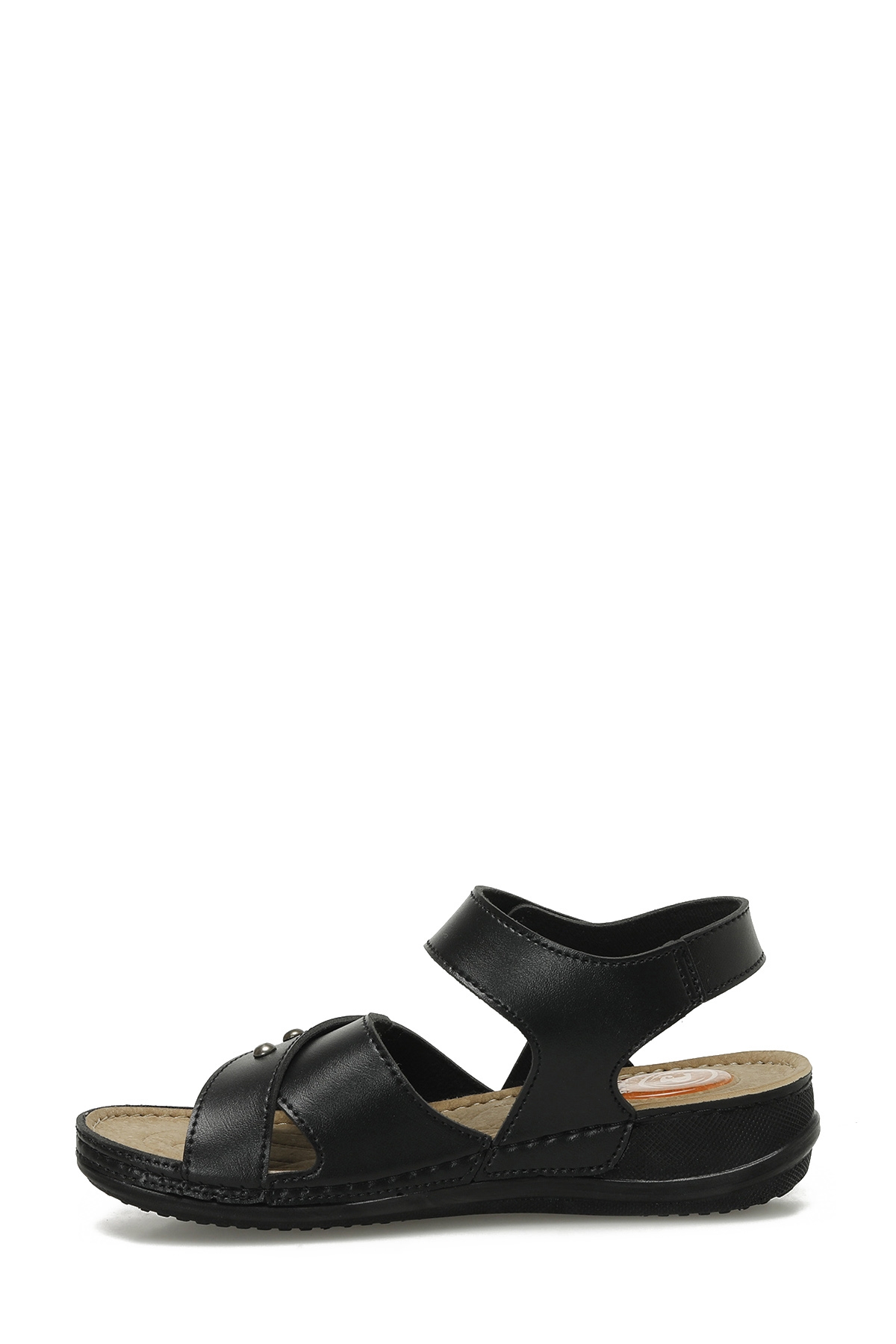 166987.Z5FX Siyah Kadın Düz Sandalet - Görsel 4