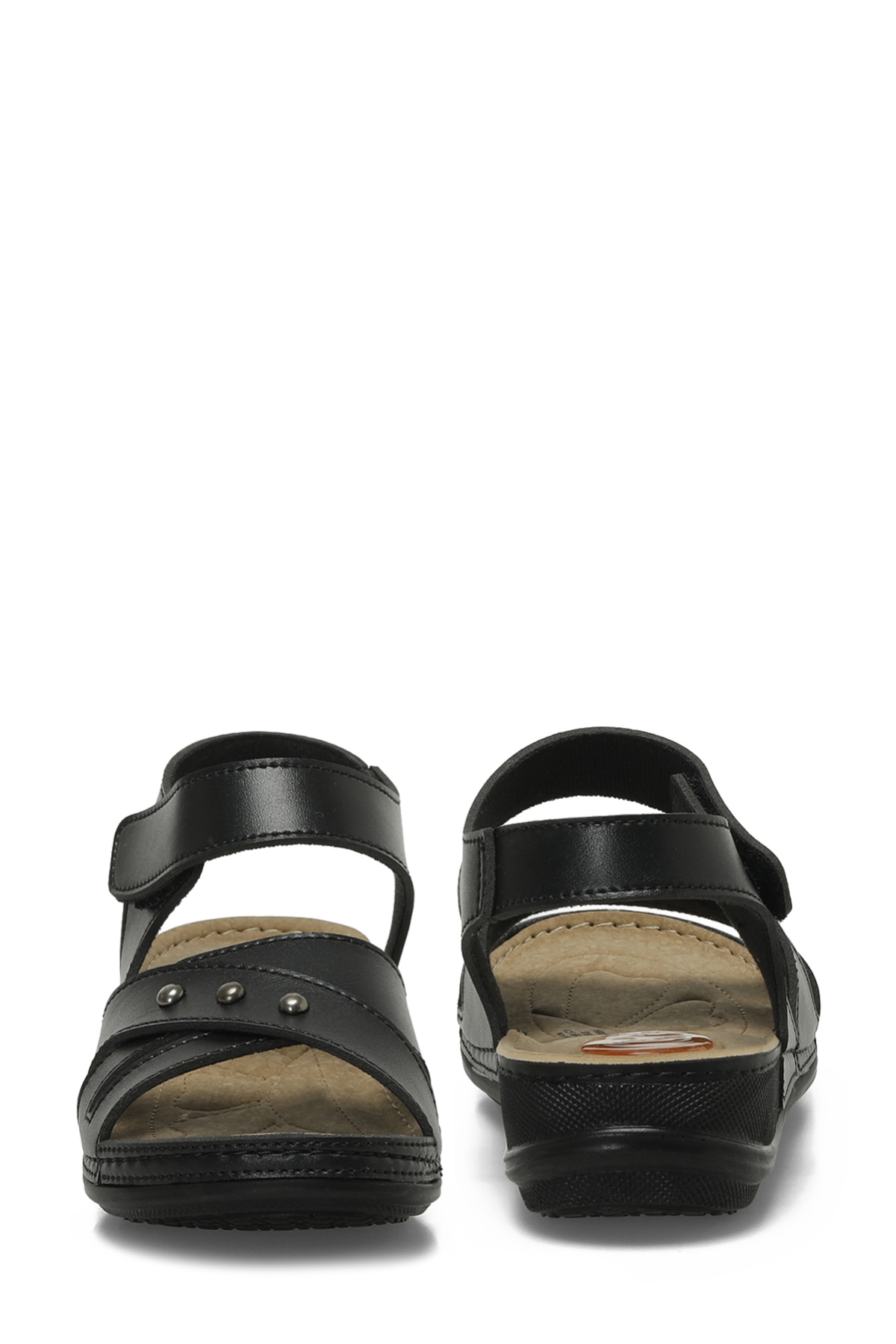 166987.Z5FX Siyah Kadın Düz Sandalet - Görsel 6