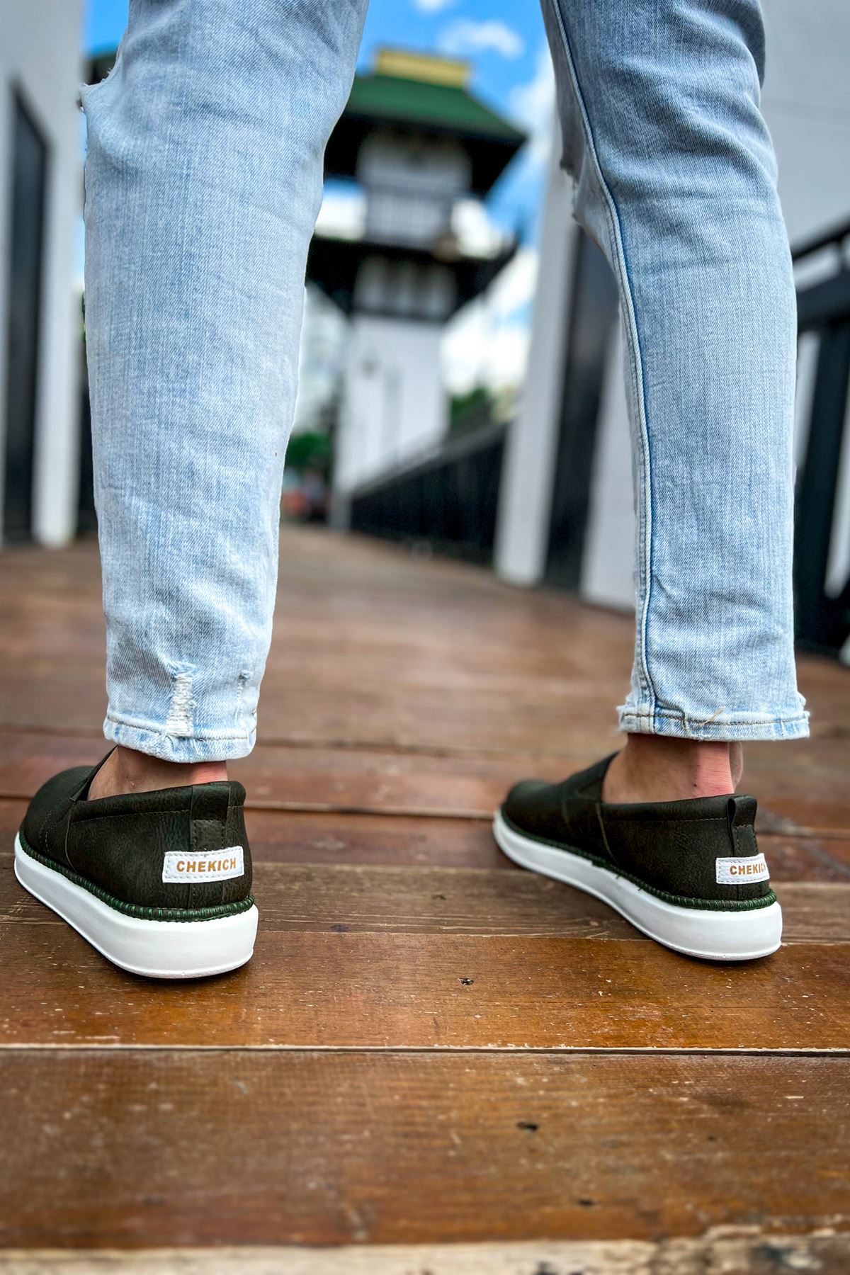 Düz Erkek Günlük Ayakkabı Haki - Görsel 7