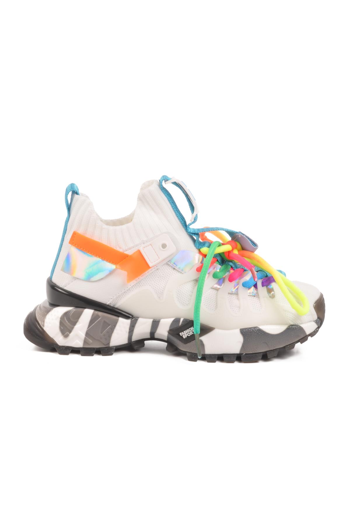 Beyaz Çocuk Spor Ayakkabı 25Y638-1 F - Görsel 2