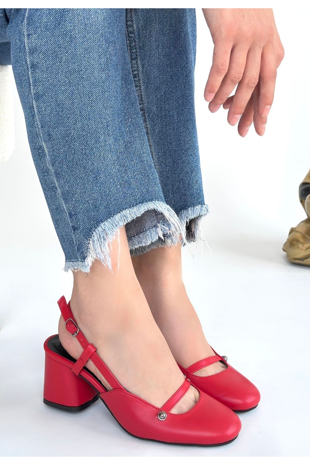 Kırmızı Kadın Topuklu Ayakkabı - Görsel 4