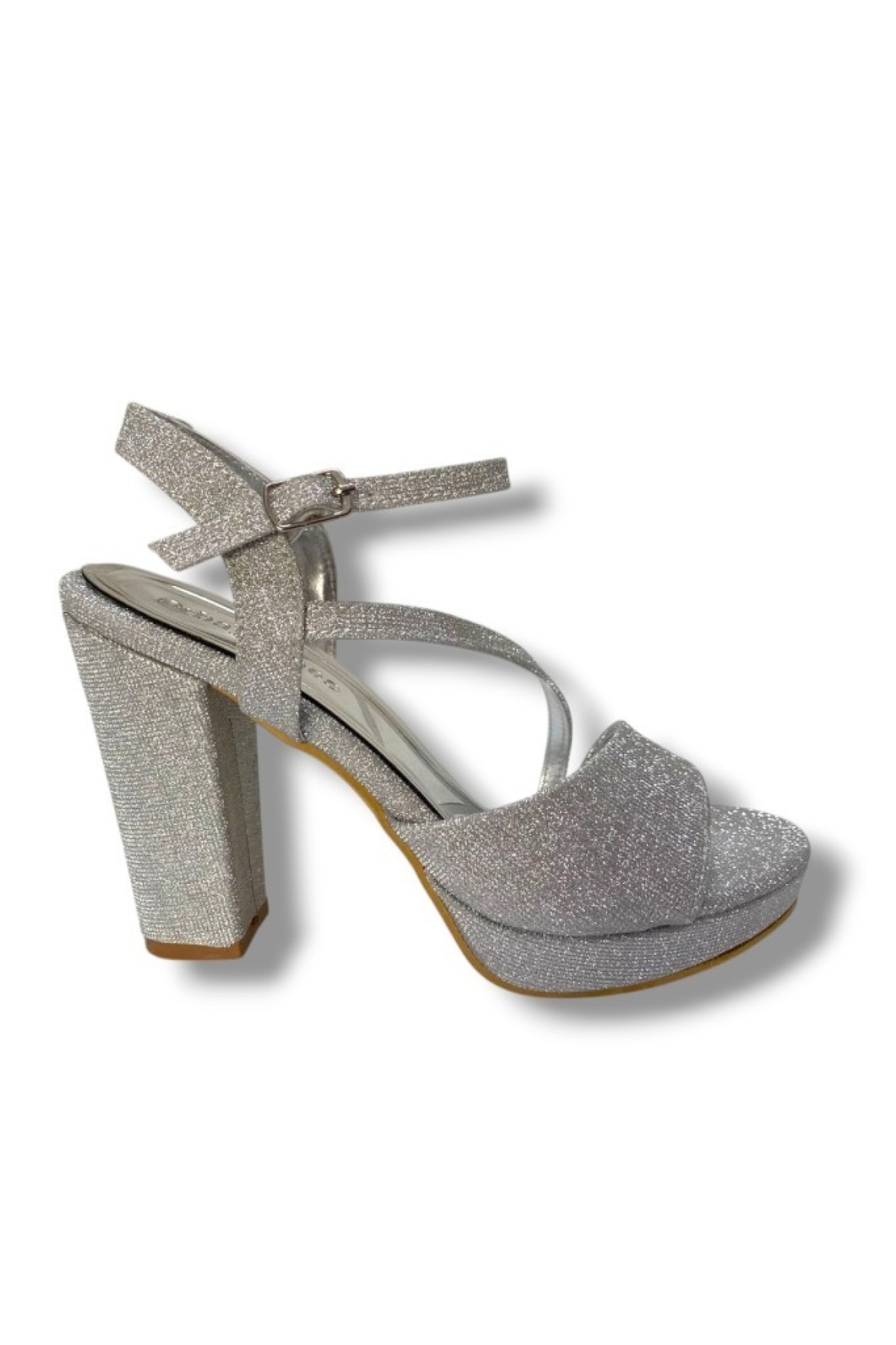 342-25 Simli Şerit Bant Yüksek Topuk Kadın Sandalet - Görsel 2