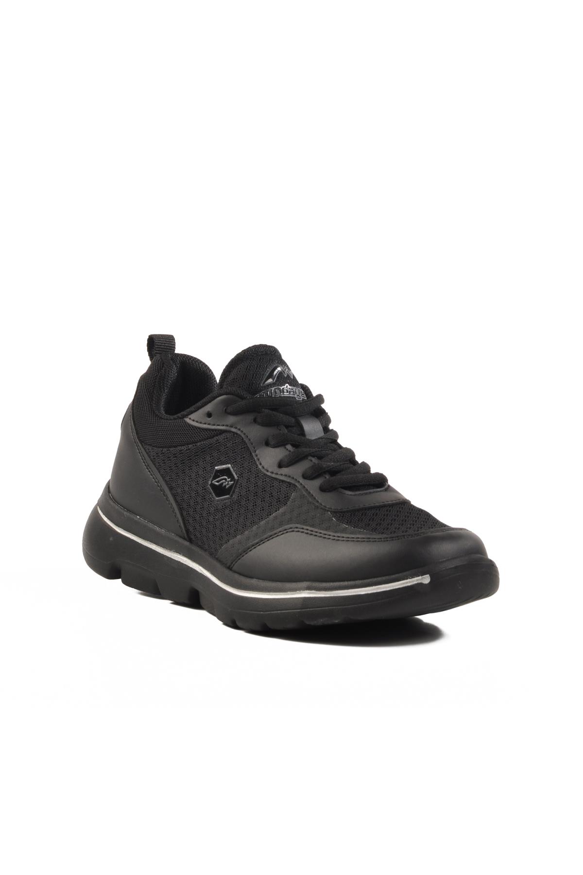 Z-5496 G Siyah-Siyah Hafif Esnek Spor Ayakkabı - Görsel 2