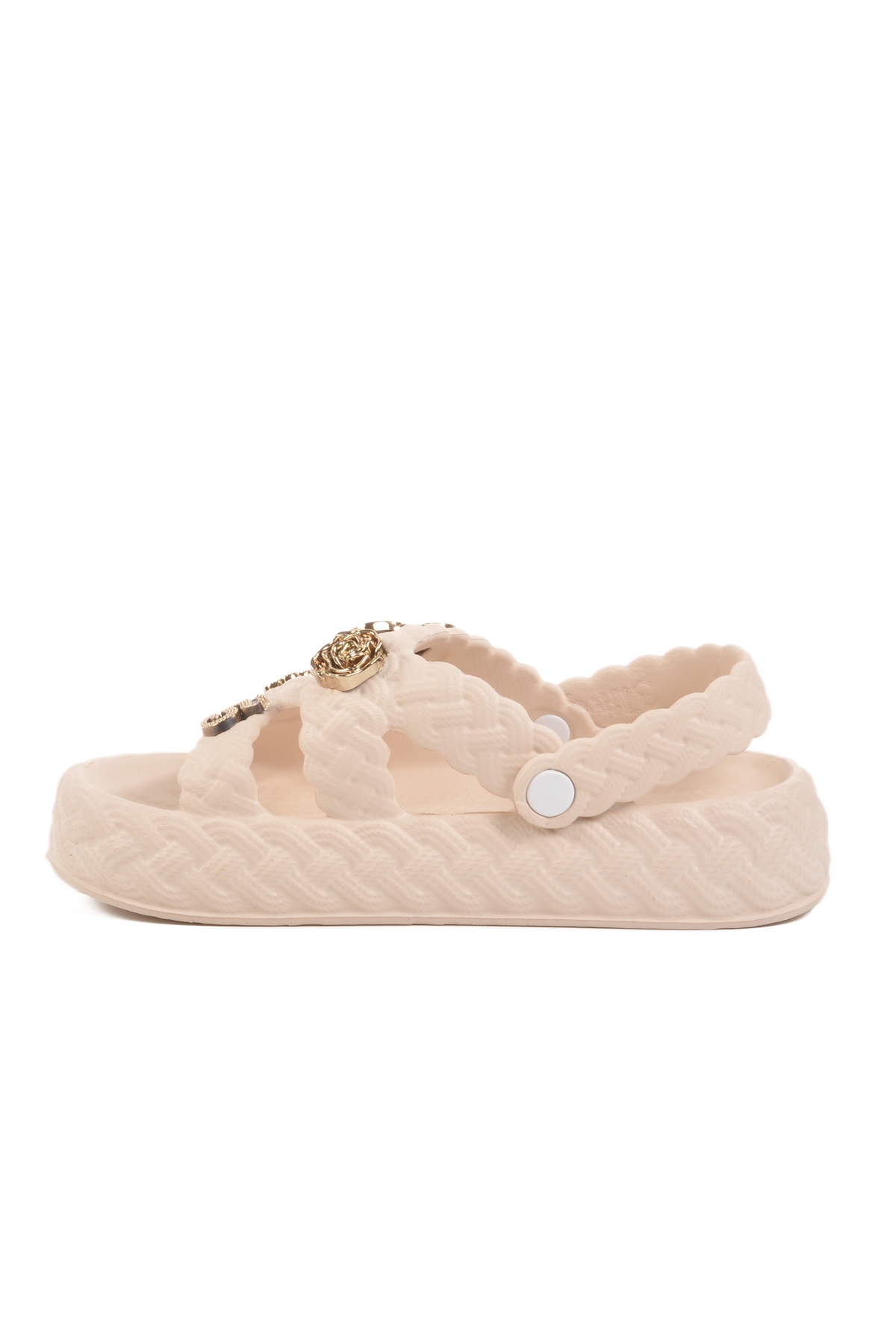 Aspor Ekru Eva Kadın Düz Terlik - Görsel 3