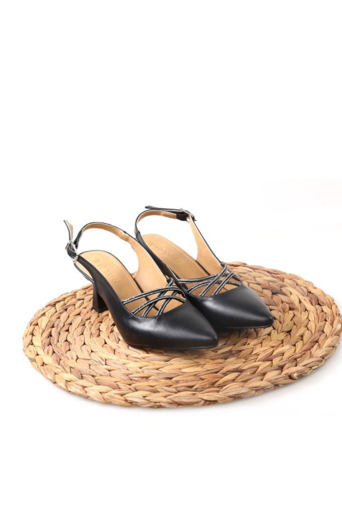 Wzy 02812 6 Cm Topuklu Kadın Arkası Açık Stiletto Ayakkabı - Görsel 8