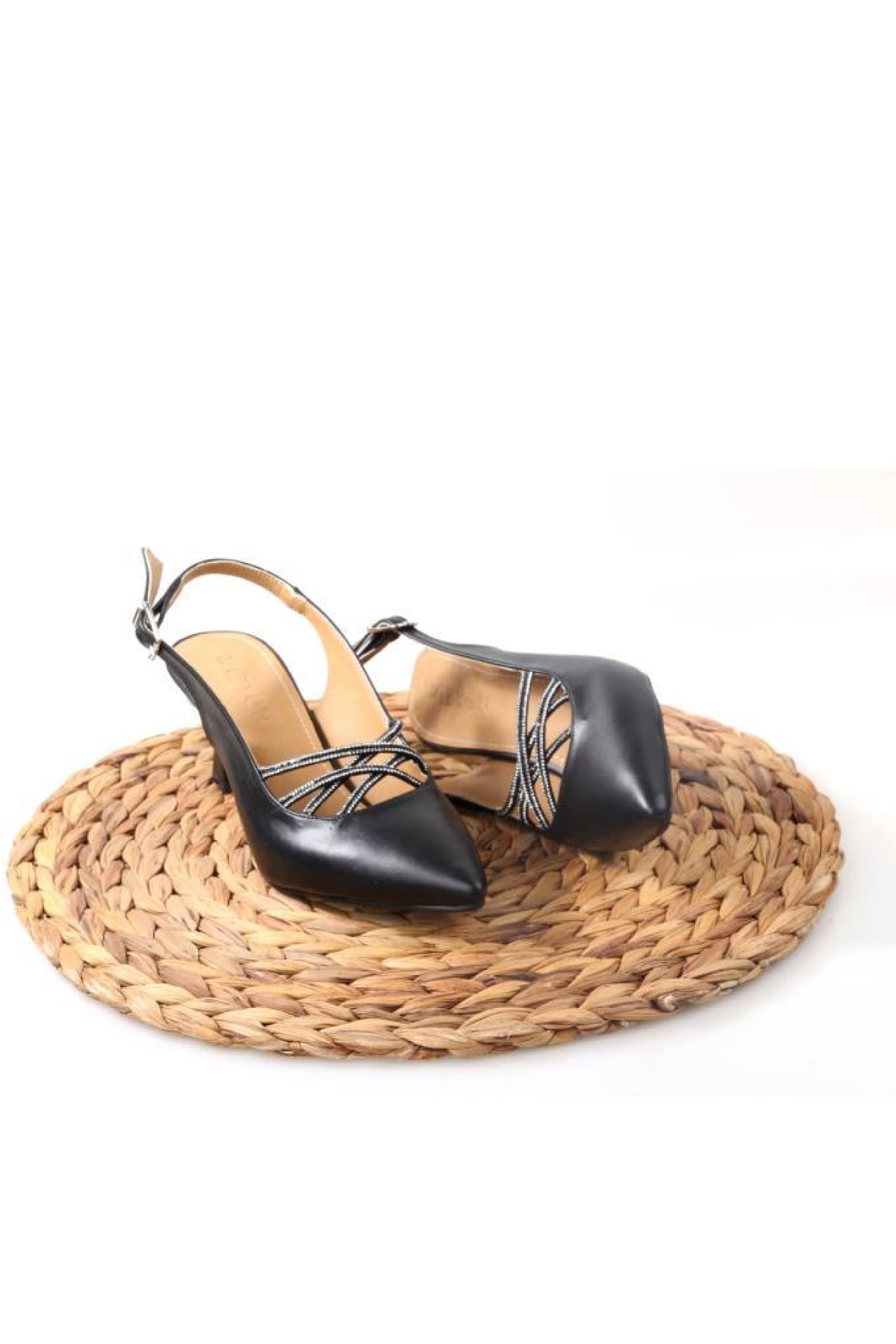 Wzy 02812 6 Cm Topuklu Kadın Arkası Açık Stiletto Ayakkabı - Görsel 9