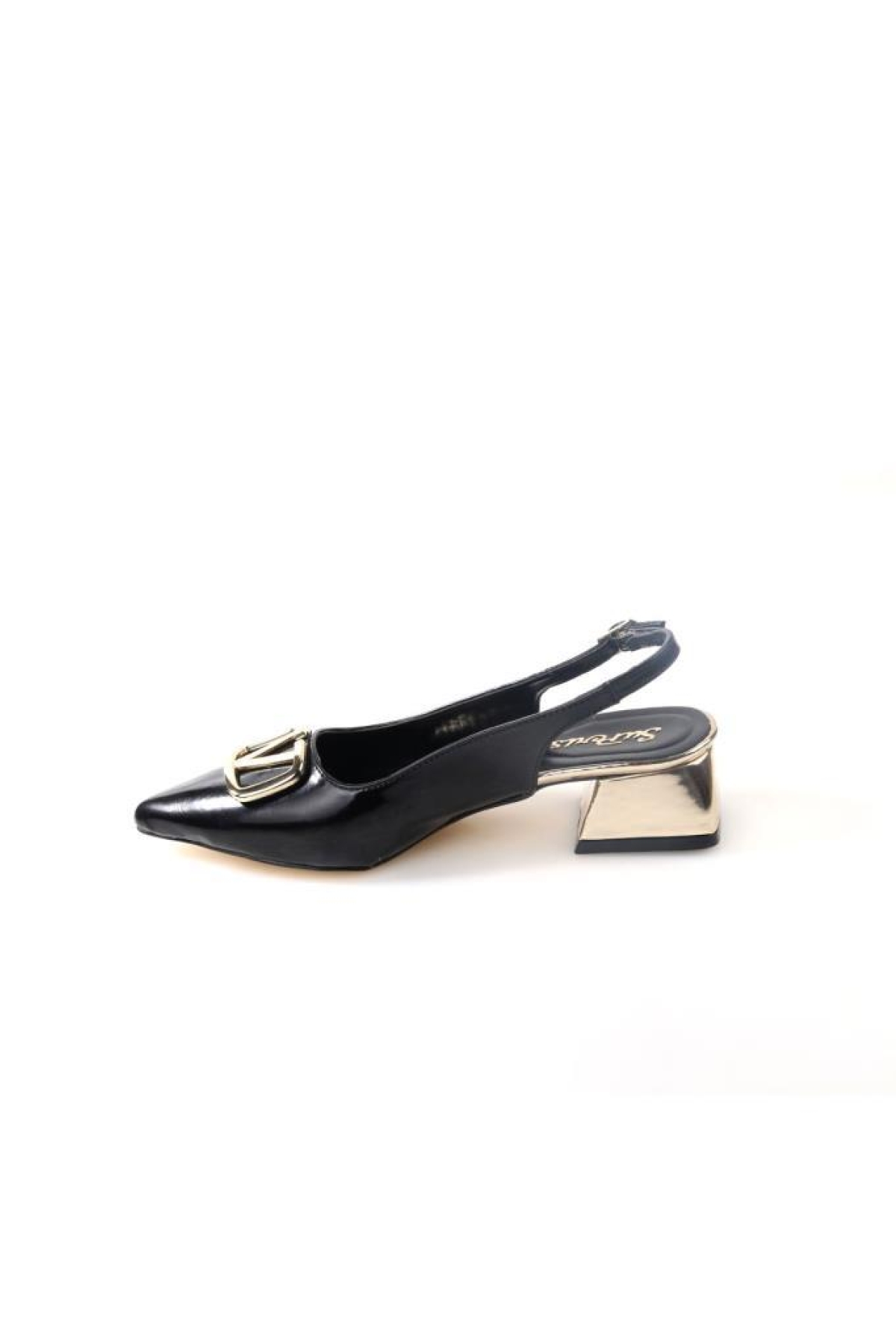 Sprs 02828 4 Cm Topuklu Kadın Arkası Açık Stiletto Ayakkabı - Görsel 4