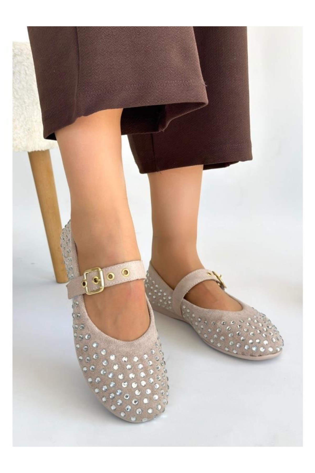 Dvmd 03140 Ortopedik Kadın Günlük Taşlı Babet - Görsel 2