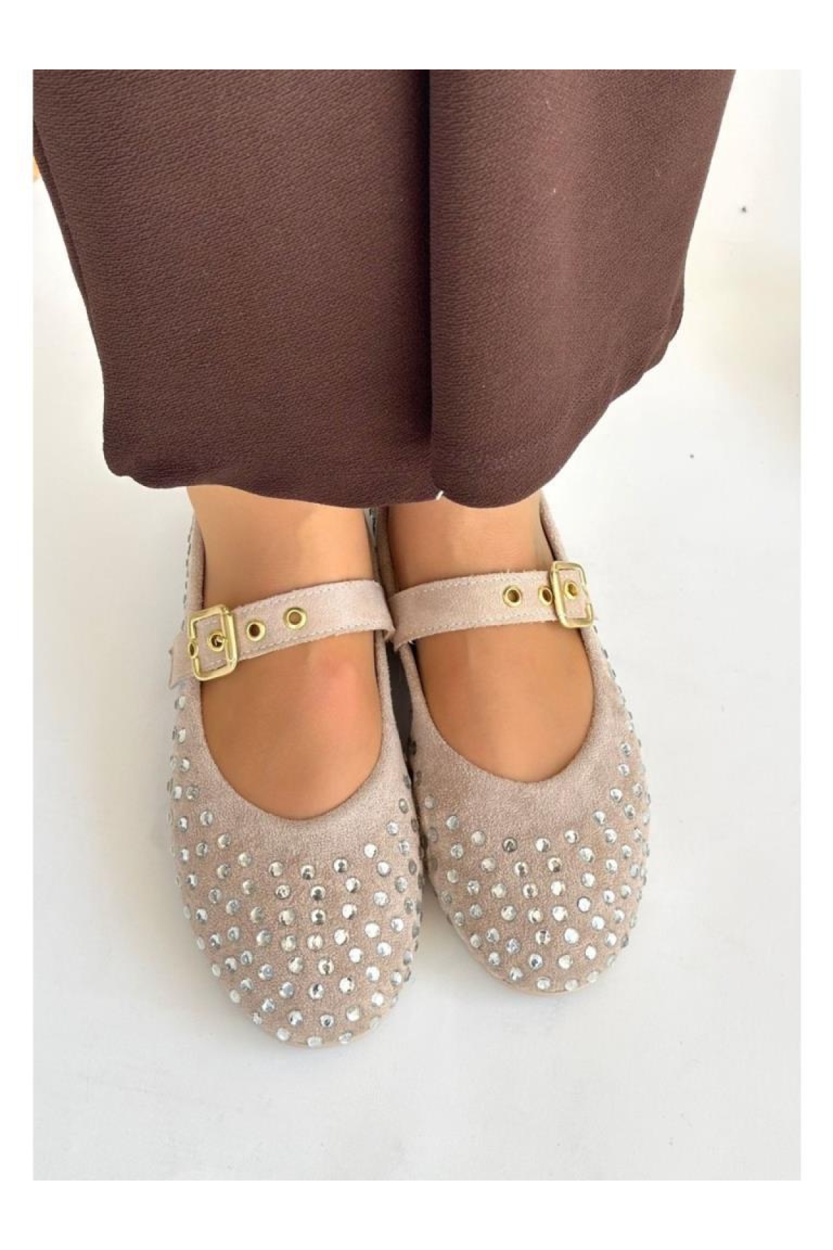 Dvmd 03140 Ortopedik Kadın Günlük Taşlı Babet - Görsel 3