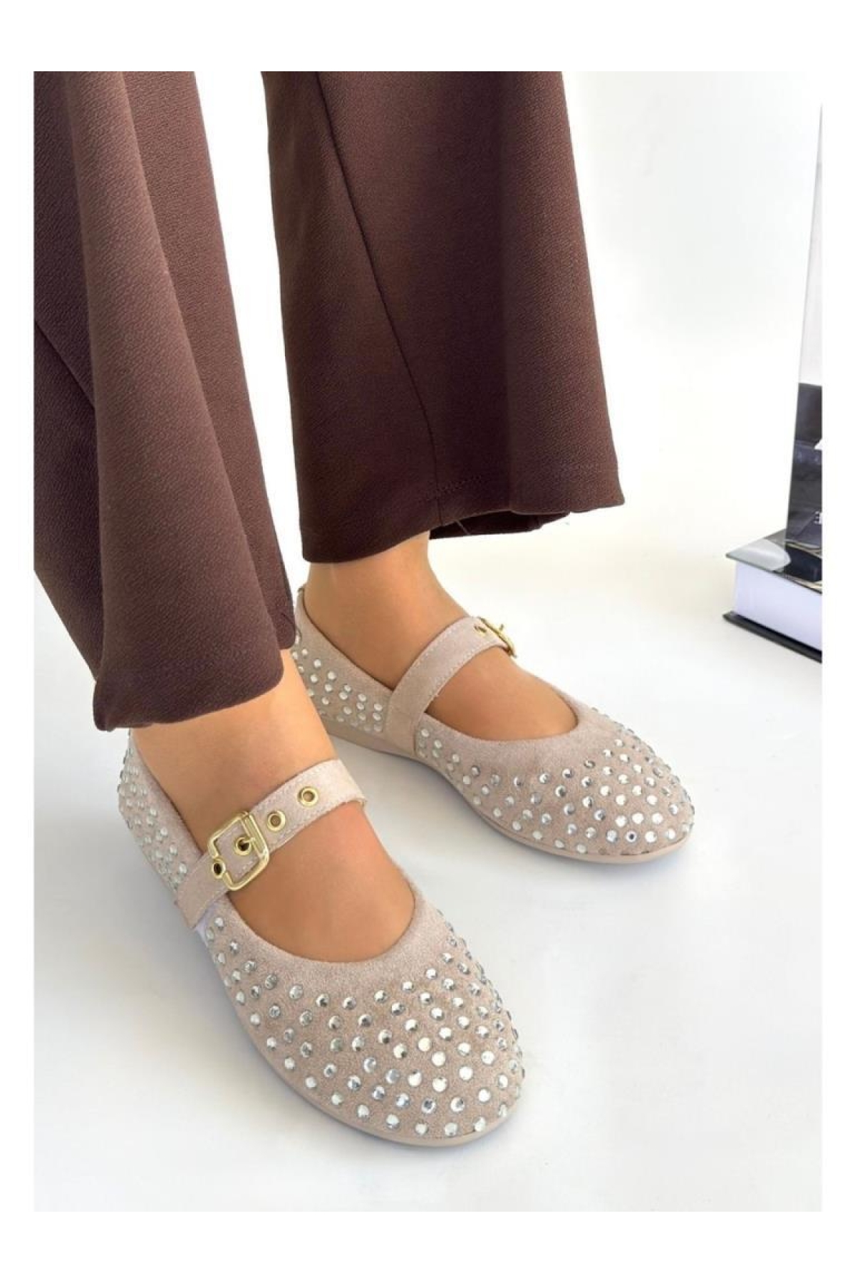 Dvmd 03140 Ortopedik Kadın Günlük Taşlı Babet - Görsel 5