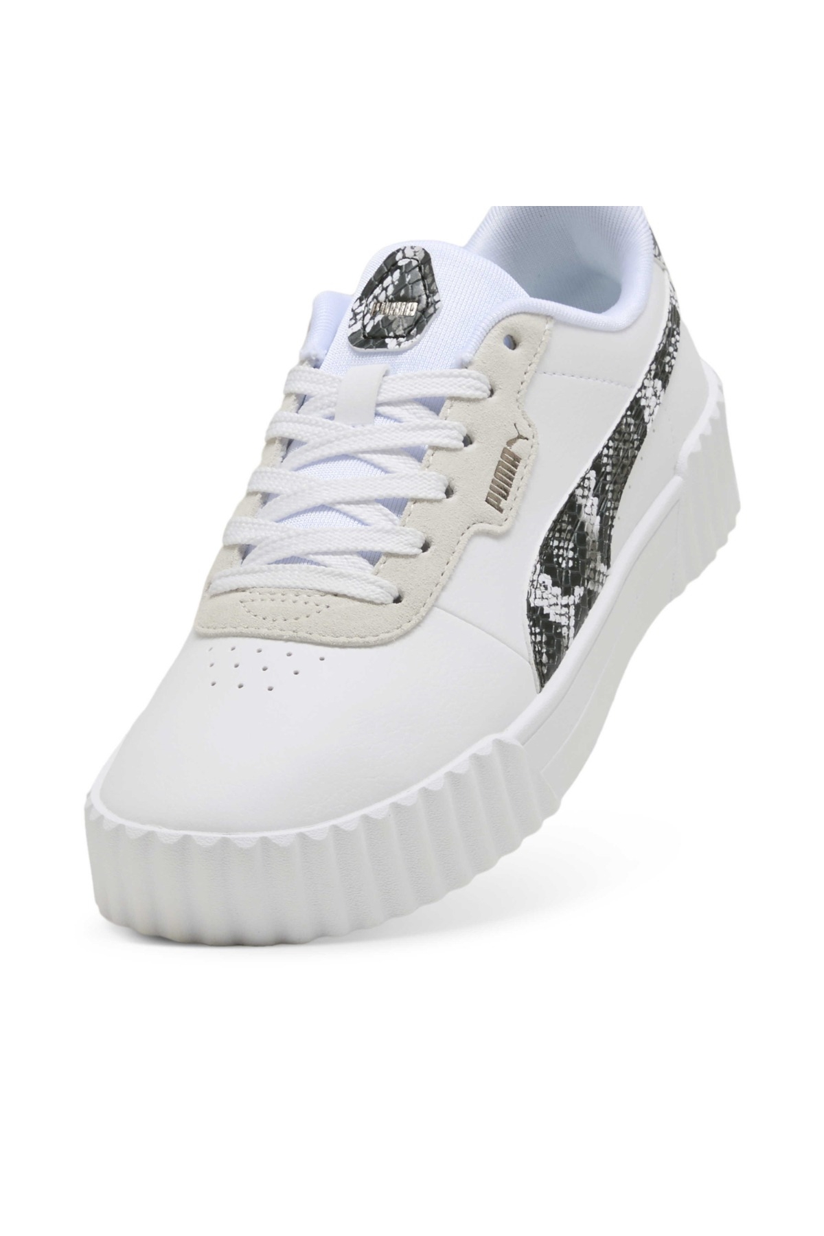 Carina 3.0 Snake Chic Kadın Ekru Sneaker - Görsel 4