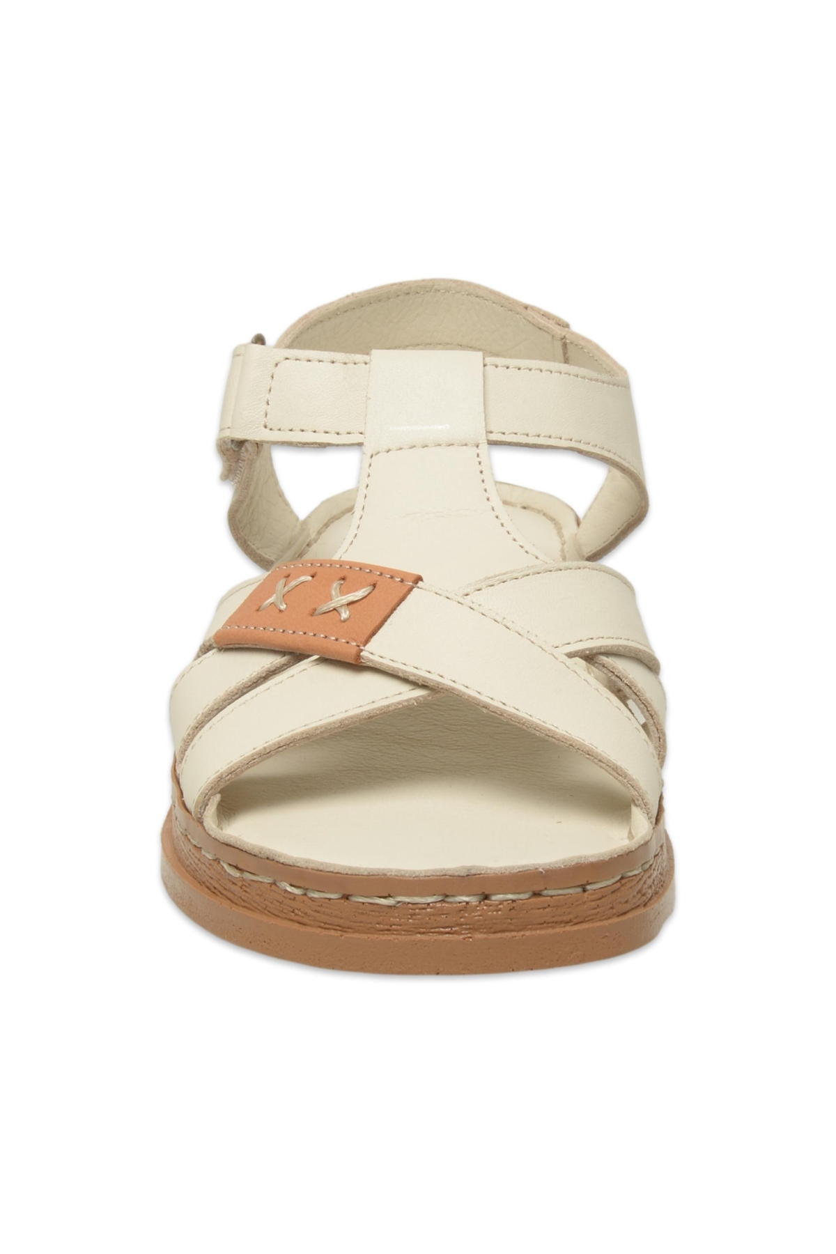 D25Ys-2440 Günlük Krem Kadın Sandalet - Görsel 4
