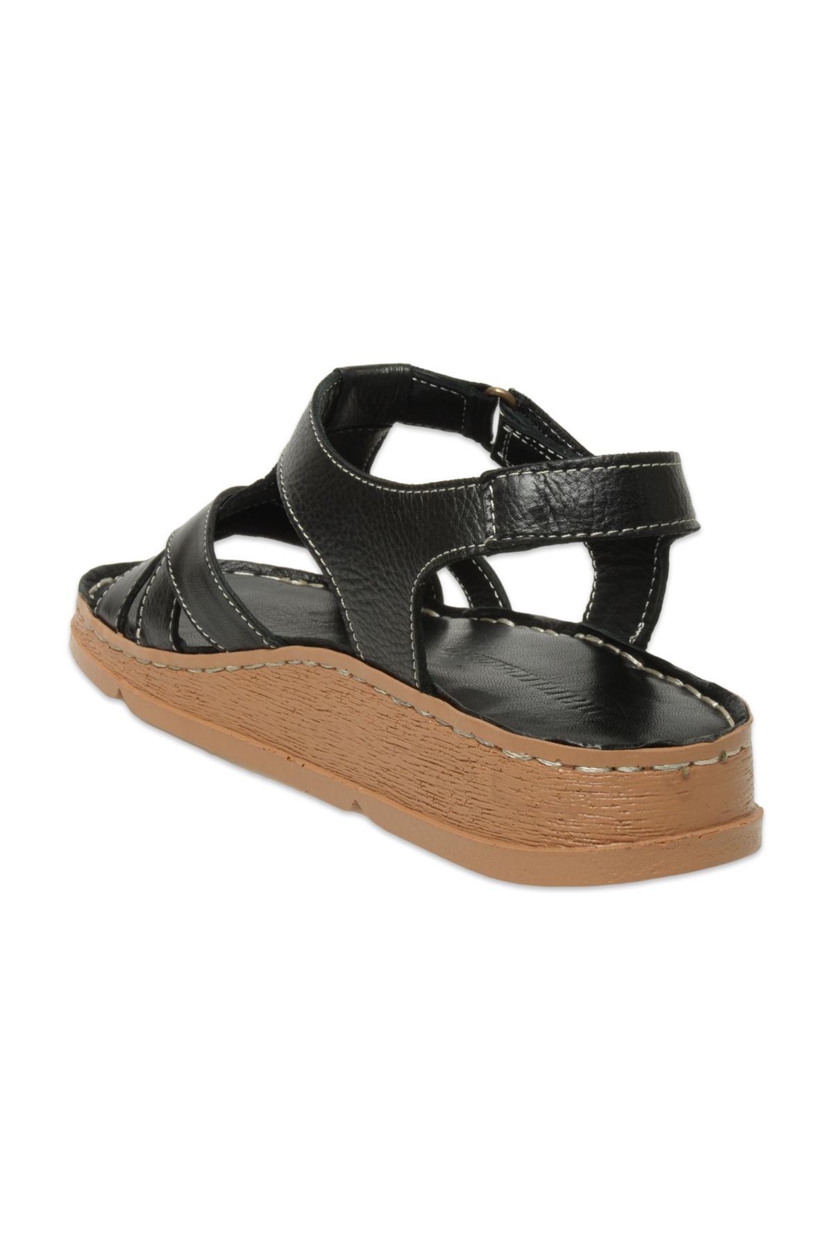 D25Ys-2440 Günlük Siyah Kadın Sandalet - Görsel 5
