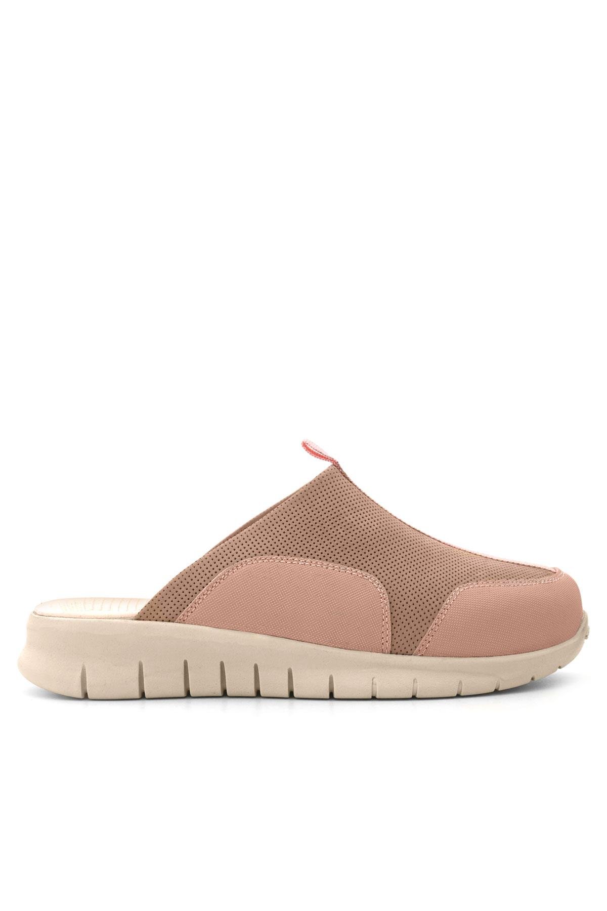 Medikal Hakiki Deri Pudra Comfort Krem Tabanlı Spor Terlik - Görsel 2