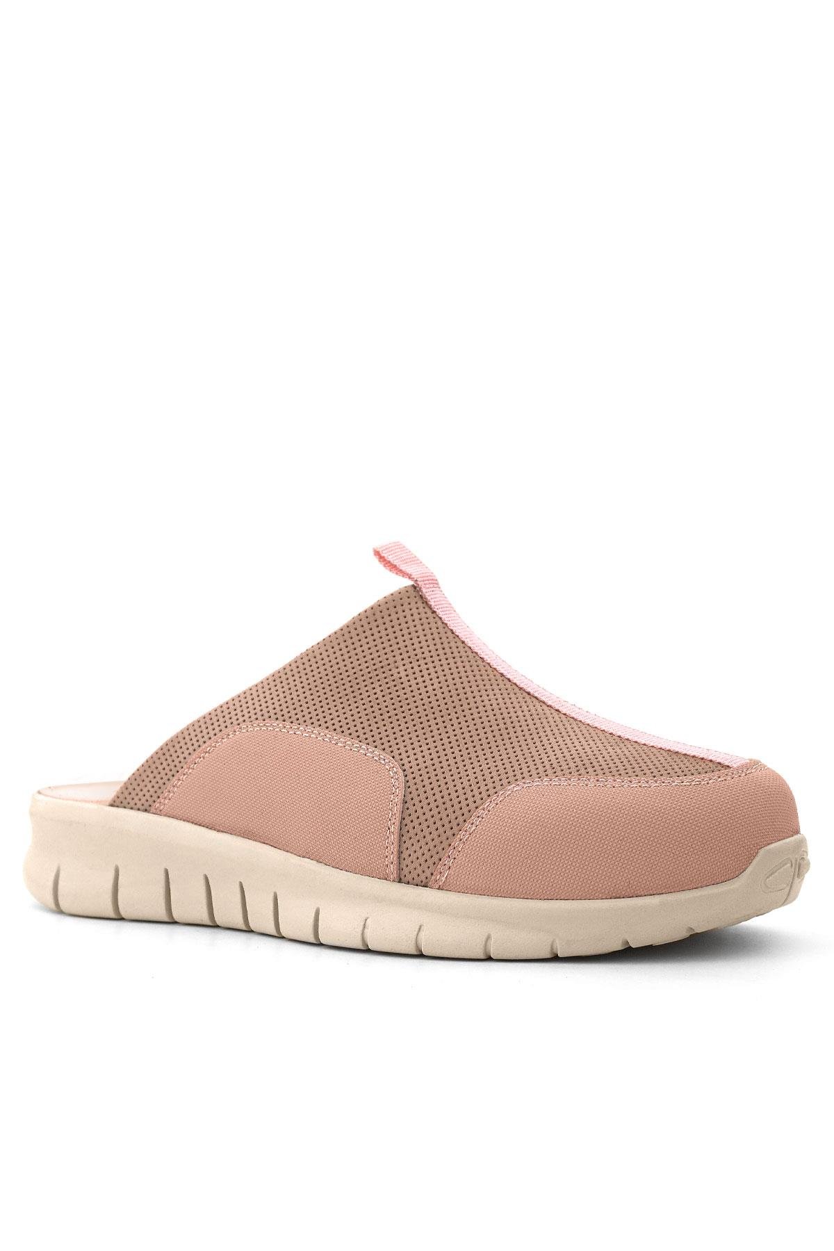 Medikal Hakiki Deri Pudra Comfort Krem Tabanlı Spor Terlik - Görsel 4