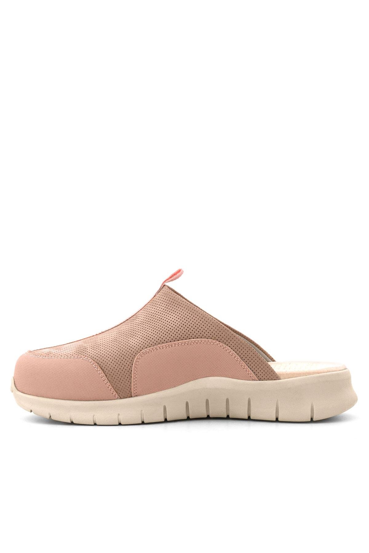 Medikal Hakiki Deri Pudra Comfort Krem Tabanlı Spor Terlik - Görsel 7