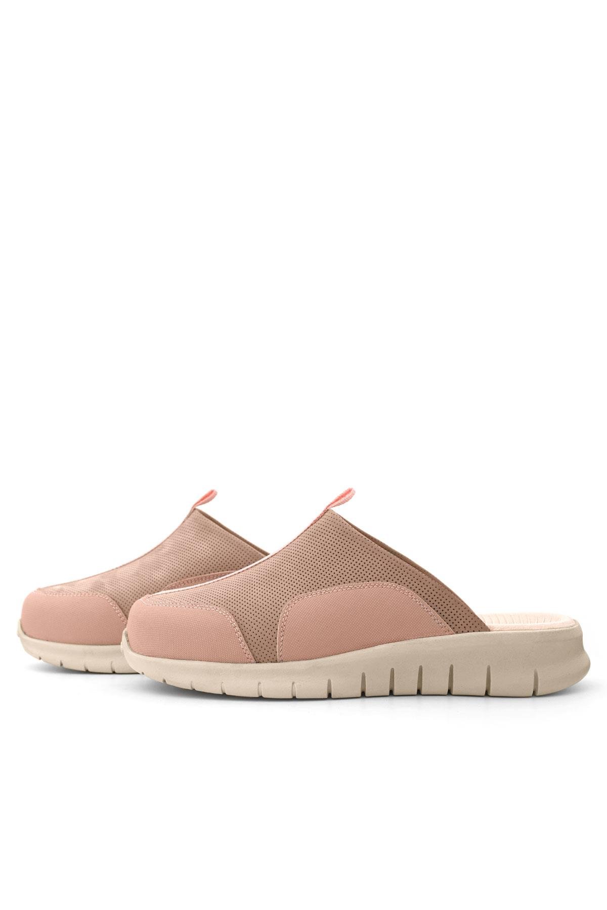 Medikal Hakiki Deri Pudra Comfort Krem Tabanlı Spor Terlik - Görsel 8