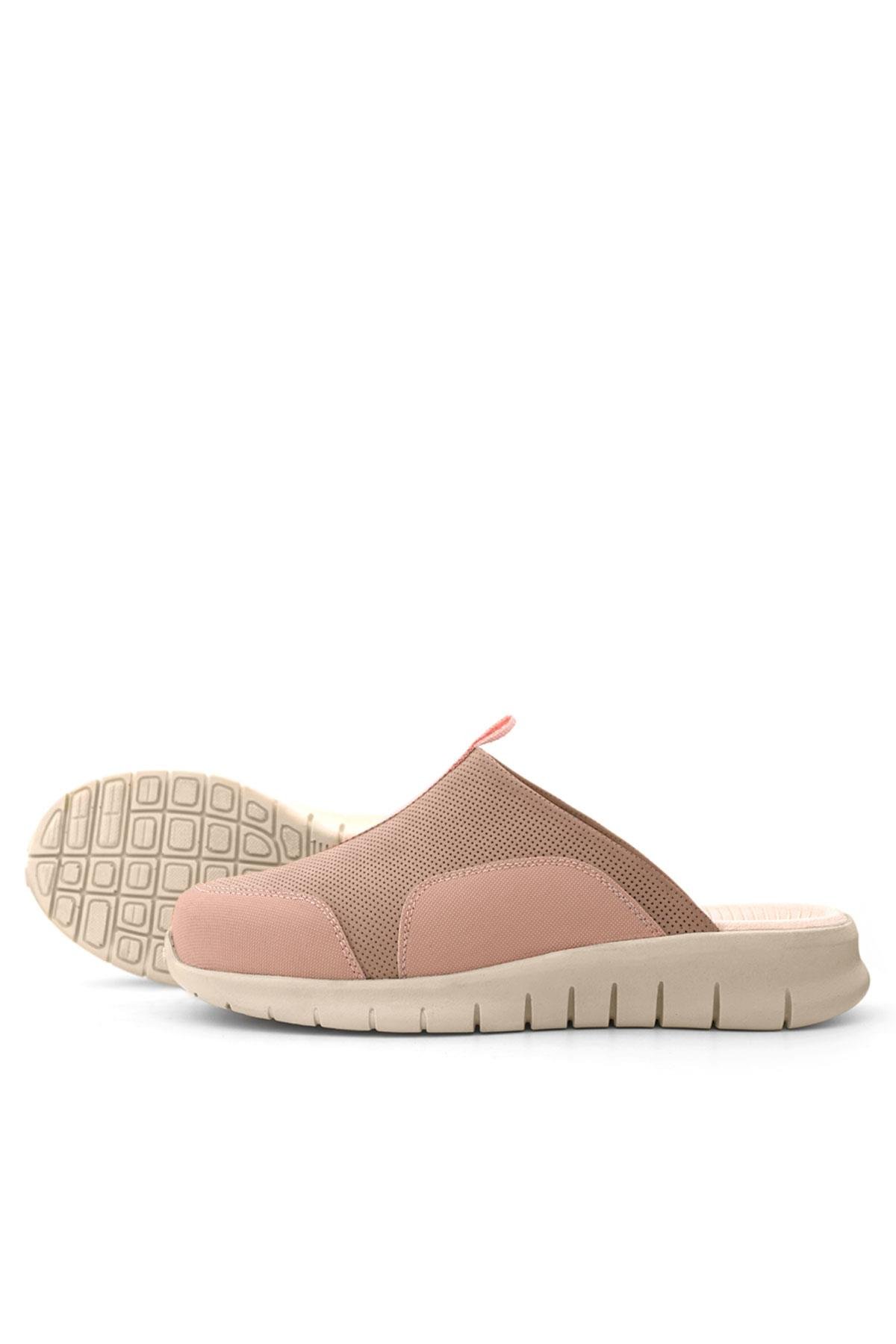 Medikal Hakiki Deri Pudra Comfort Krem Tabanlı Spor Terlik - Görsel 9