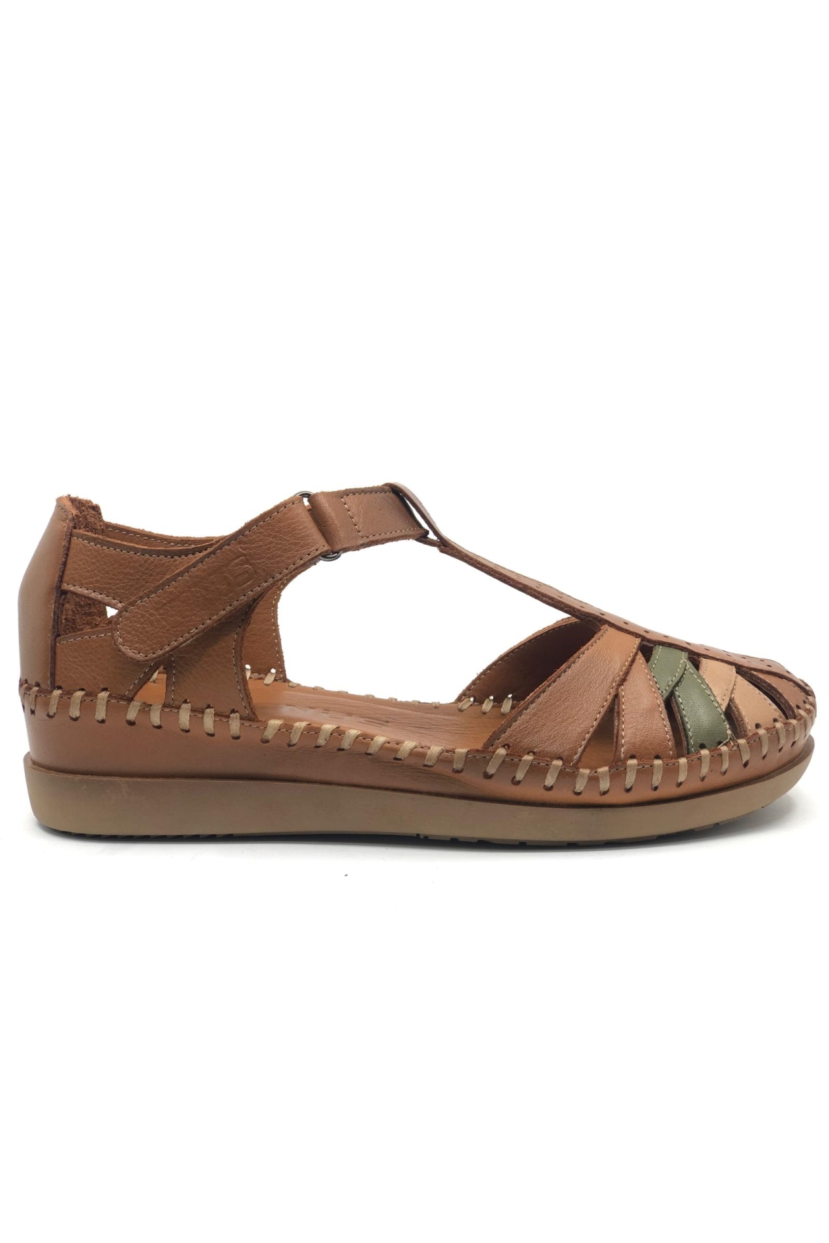 Margit Hakiki Deri Comfort Ortopedik Kadın Sandalet - Görsel 2