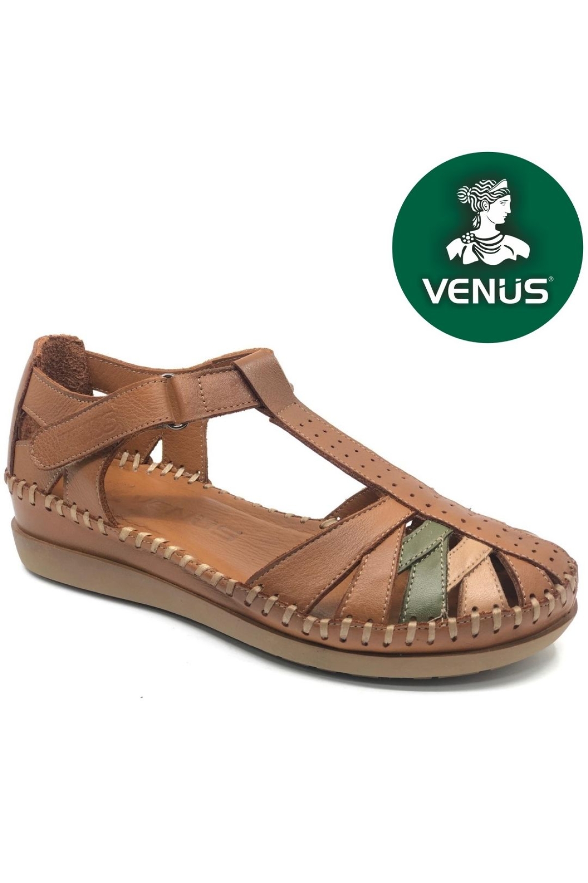 Margit Hakiki Deri Comfort Ortopedik Kadın Sandalet - Görsel 3