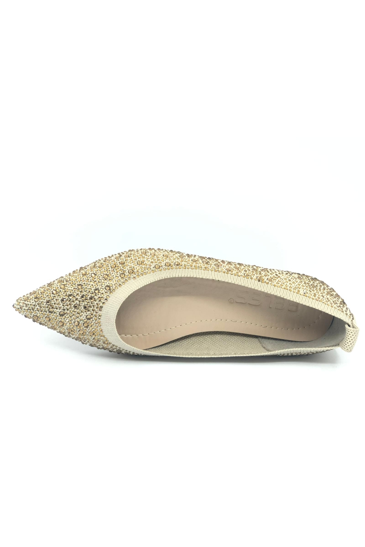 Sivri Burun Taş Detaylı Kadın Babet Ayakkabı - Görsel 7