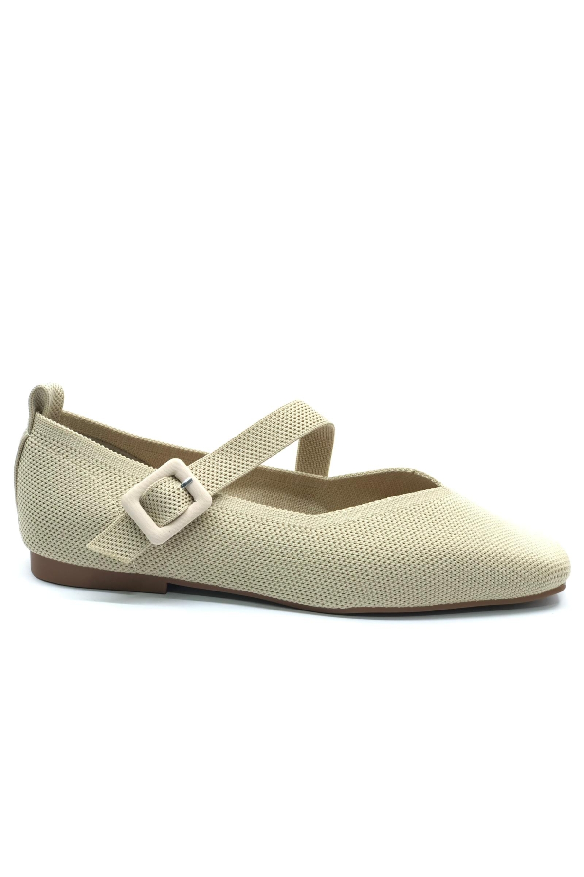 Küt Burun Kemer Detaylı Kadın Babet Ayakkabı - Görsel 4