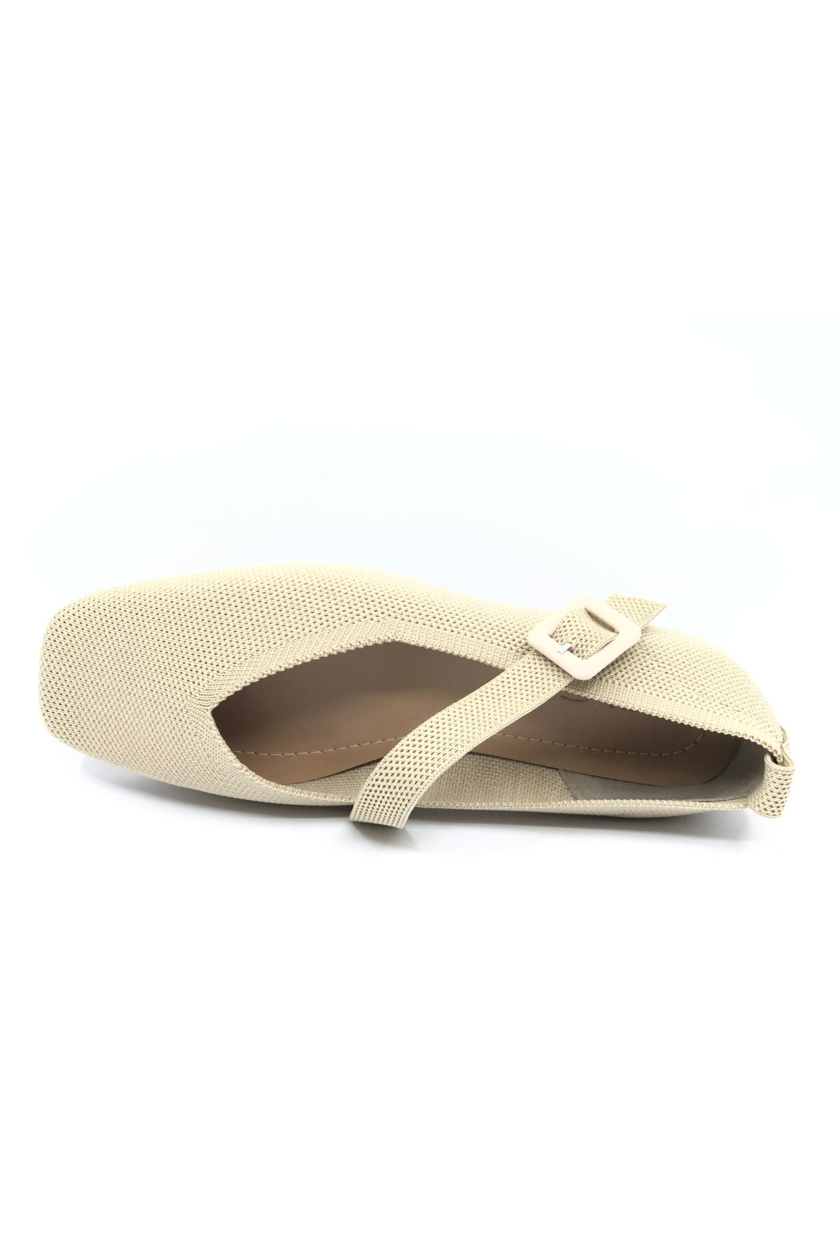 Küt Burun Kemer Detaylı Kadın Babet Ayakkabı - Görsel 7