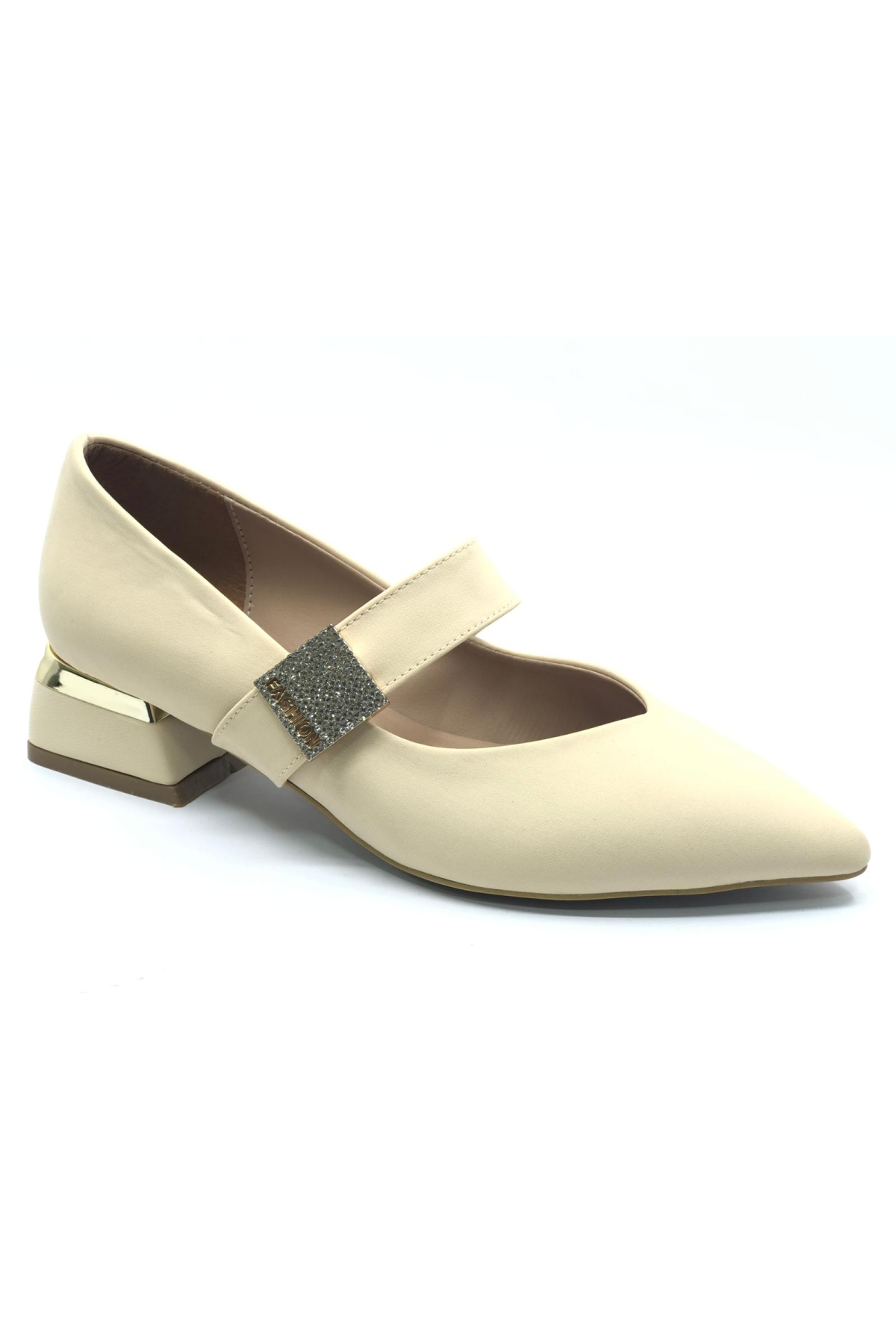 Sivri Burun Toka Detaylı Kadın Topuklu Ayakkabı - Görsel 4