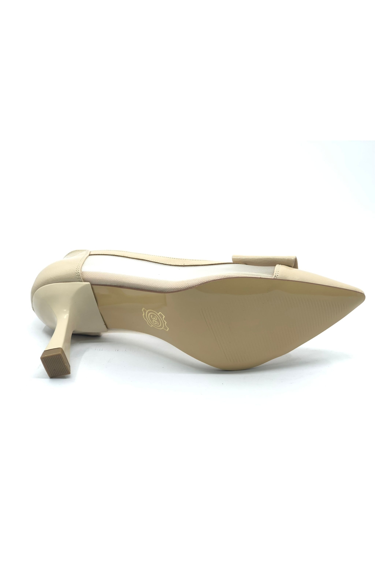 Yanı Şeffaf V Toka Detaylı Kadın Topuklu Ayakkabı - Görsel 6