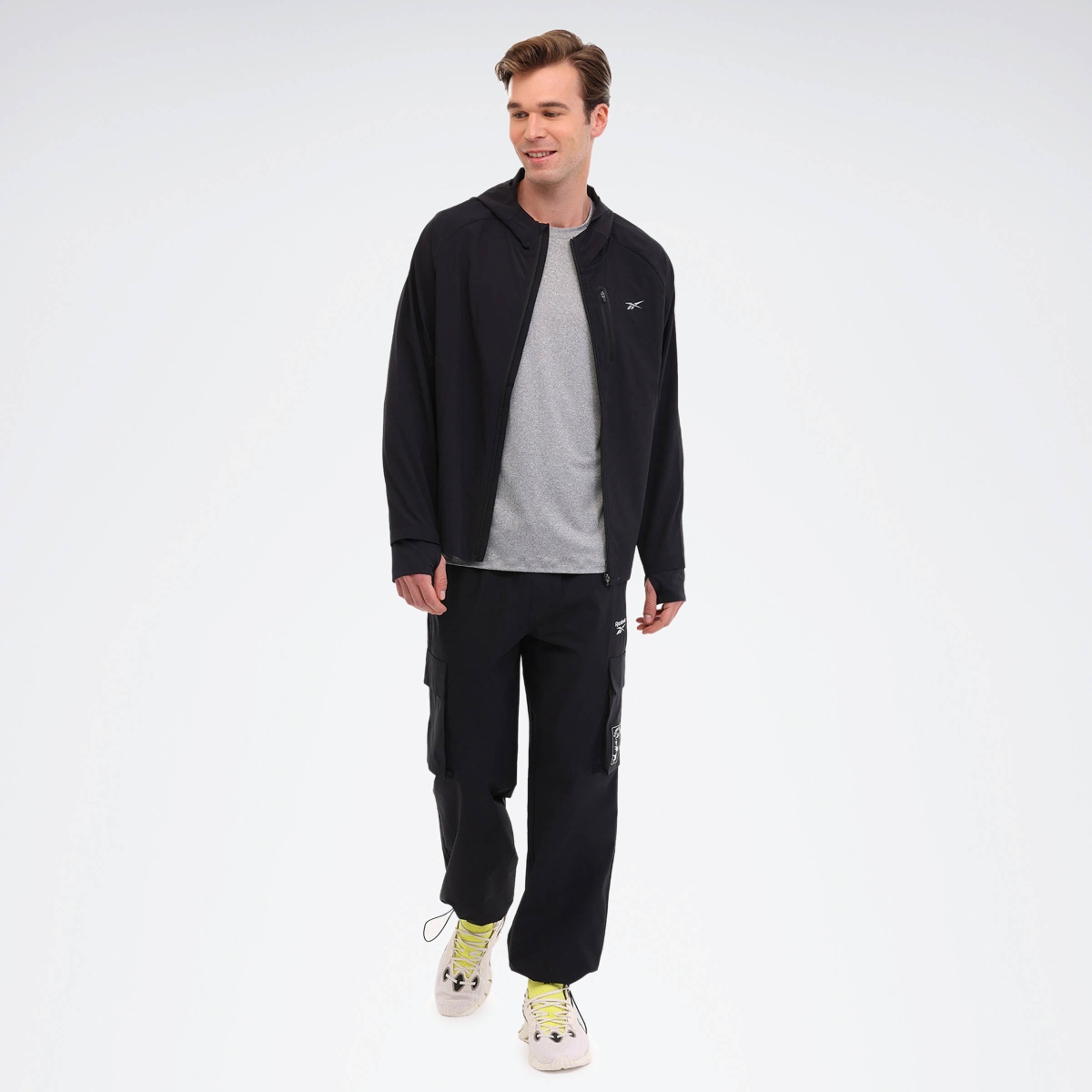 Reebok ERLING RUNNING JACKET Siyah Erkek Ceket
