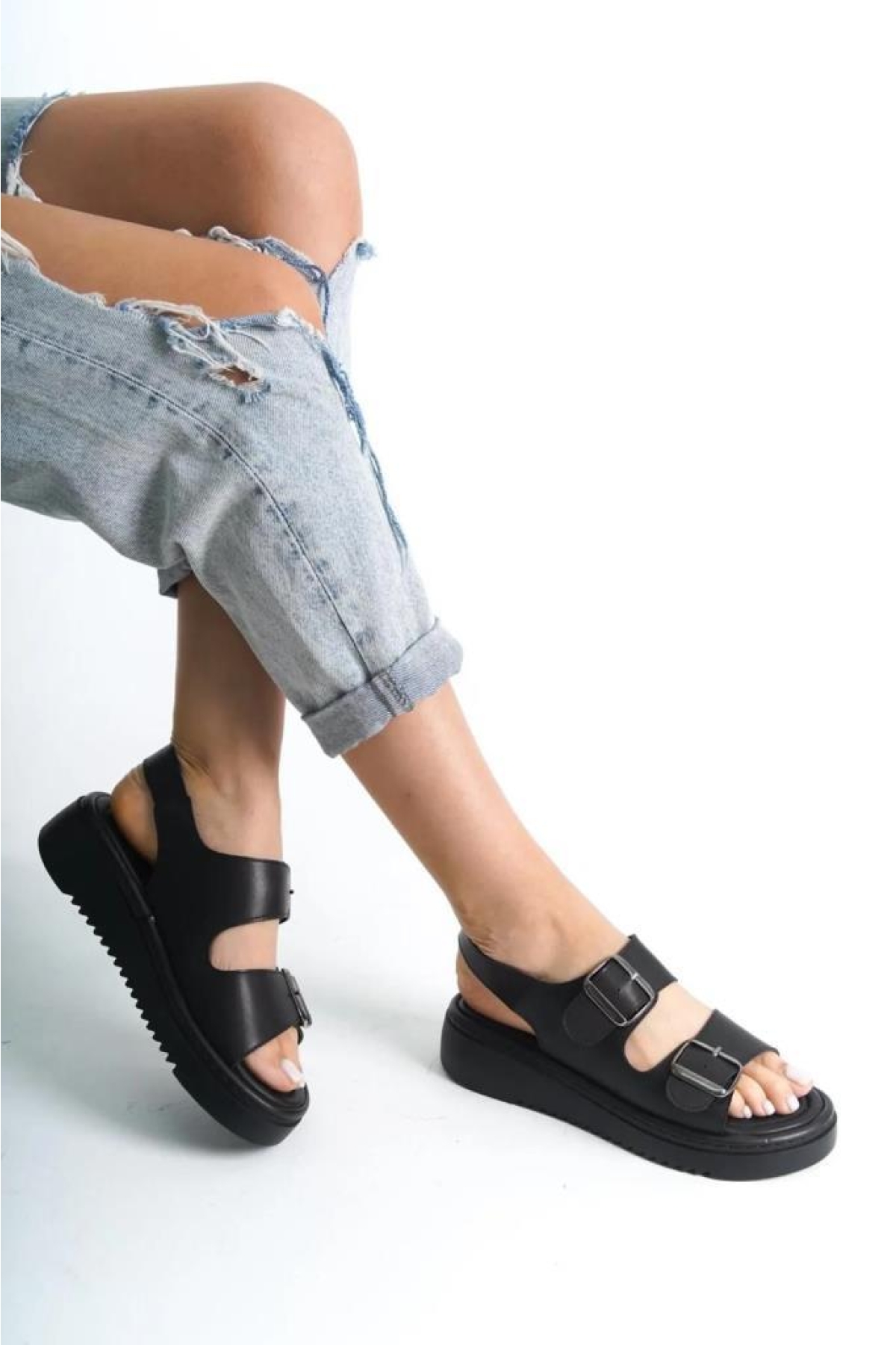 Fncy 03175 Ortopedik Kadın Günlük Sandalet - Görsel 2