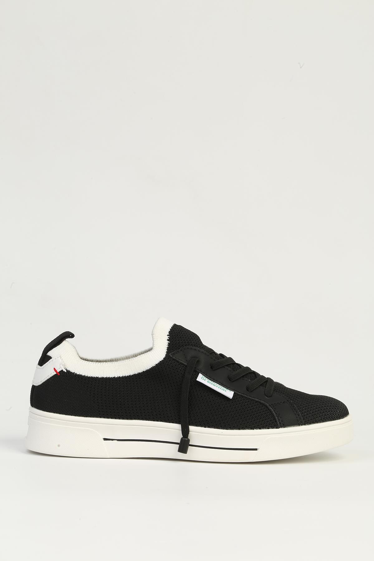 Siyah Beyaz Kadın Spor Ayakkabı İTHAL BNI-11483 - Görsel 2