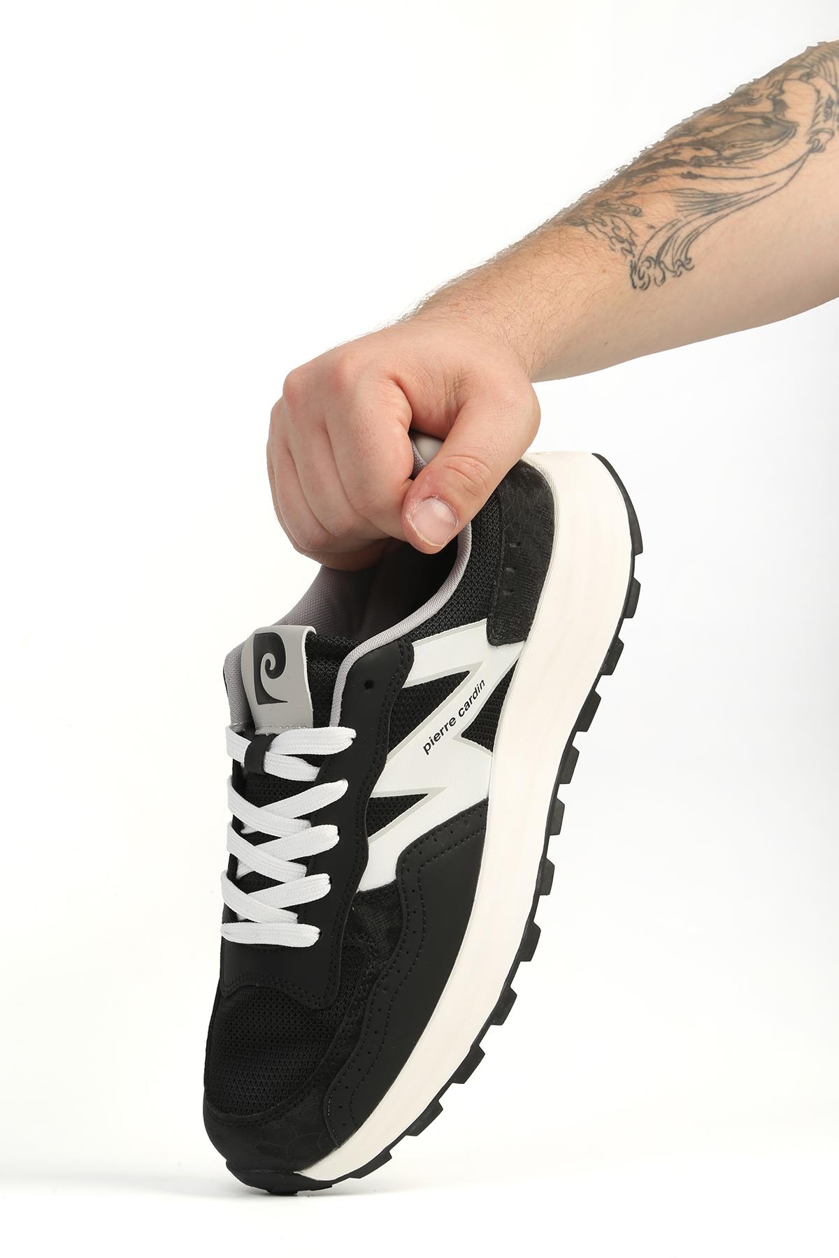 Siyah Beyaz Erkek Spor Ayakkabı İTHAL PCI-11382 - Görsel 3