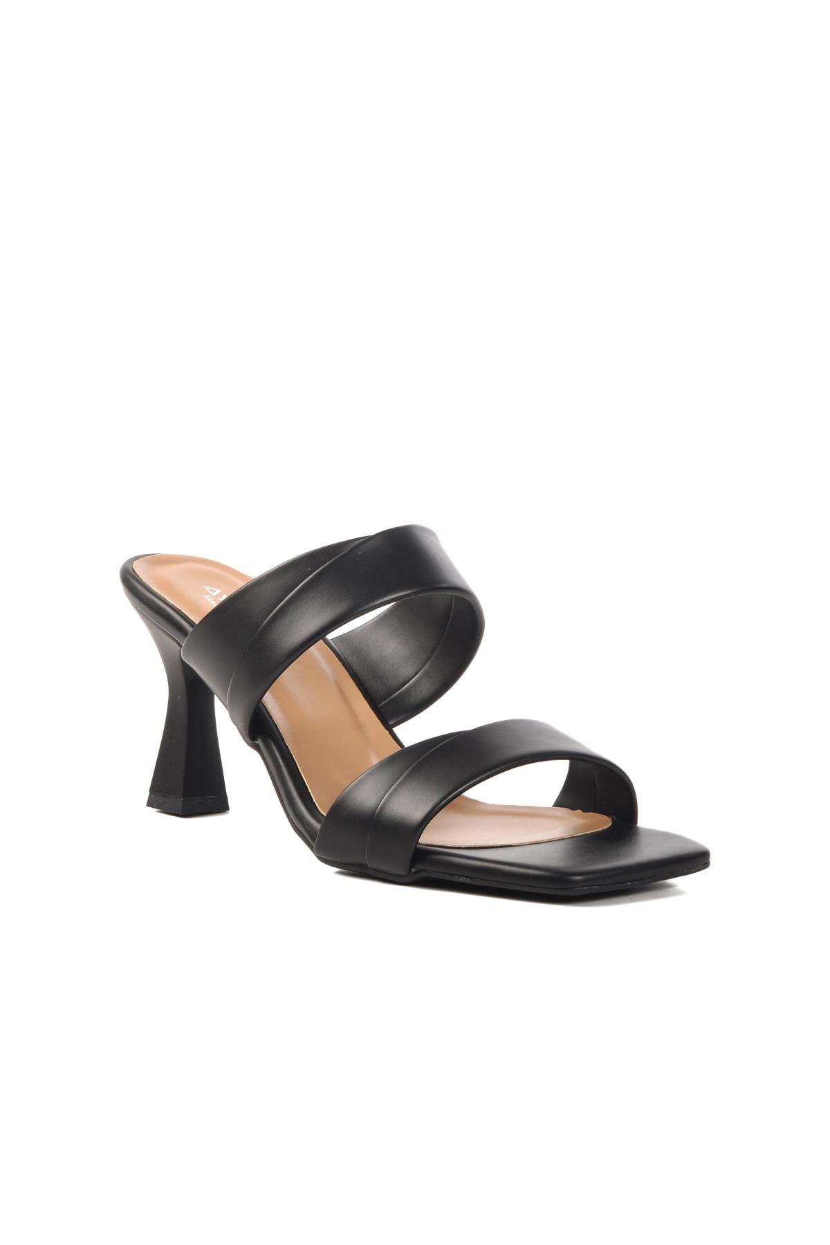 576006 Z Siyah Kadın Topuklu Terlik - Görsel 2