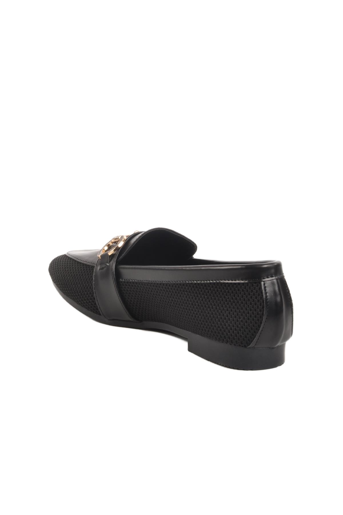 T-200 Z Kadın Triko Siyah Babet - Görsel 5