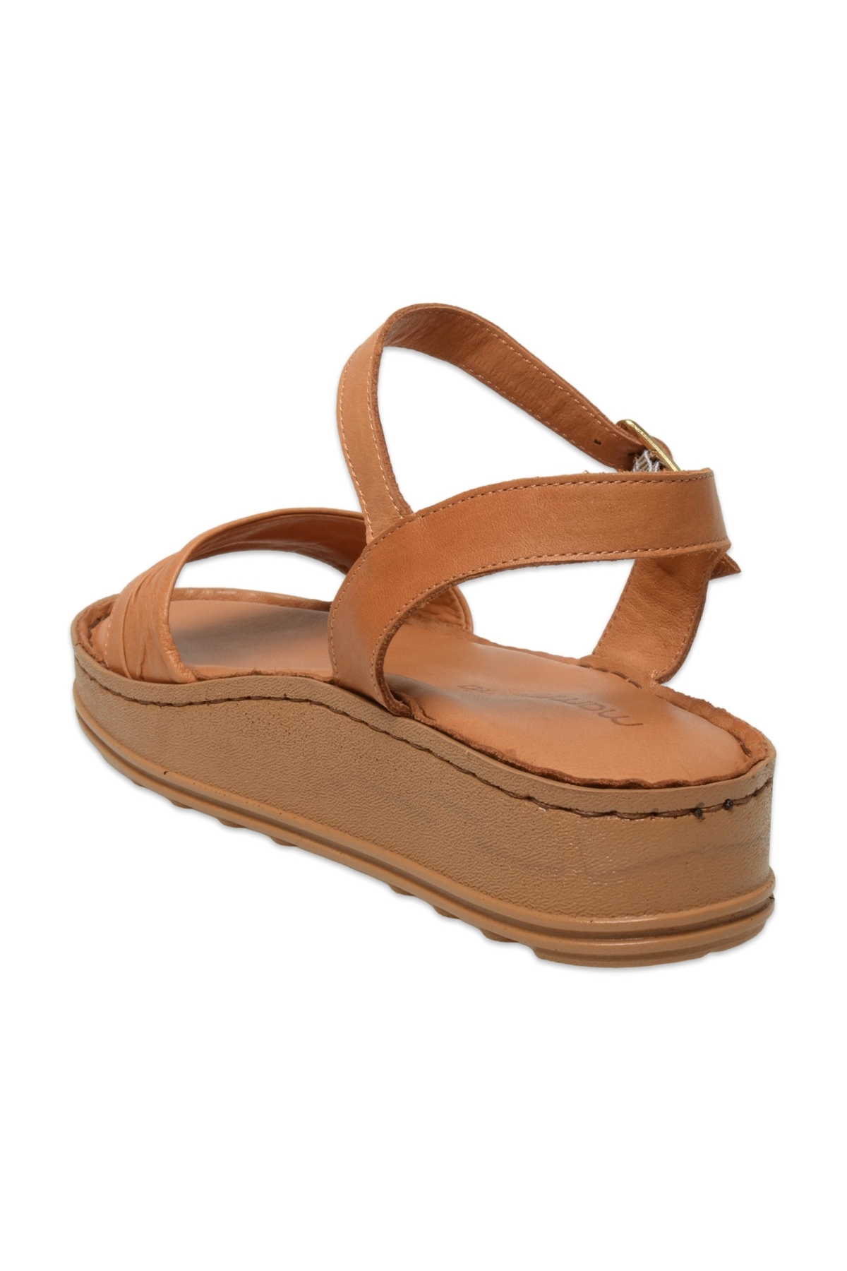 D25Ys-2590 Günlük Taba Kadın Sandalet - Görsel 5