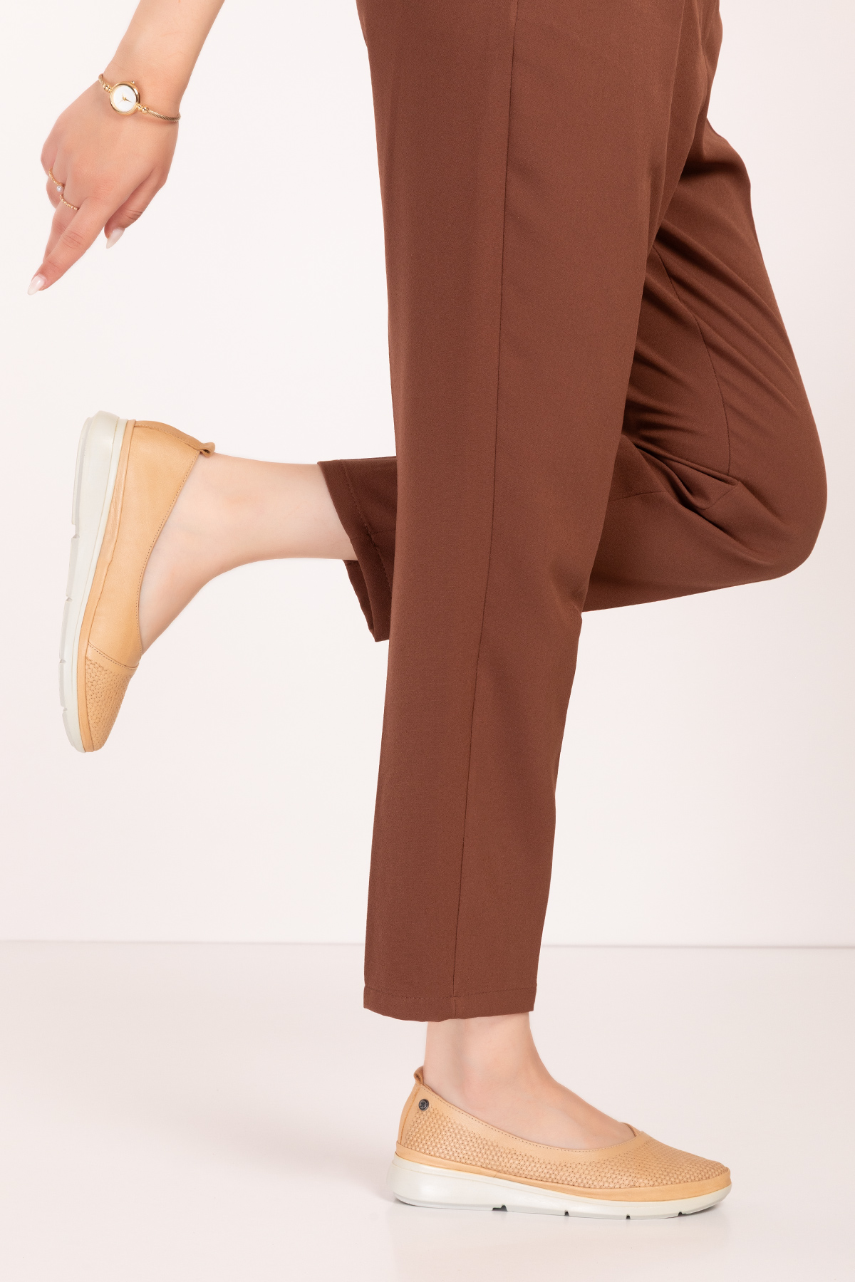 Gondol Hakiki Deri Yazlık Günlük Rahat Babet vtg.401 - Görsel 5