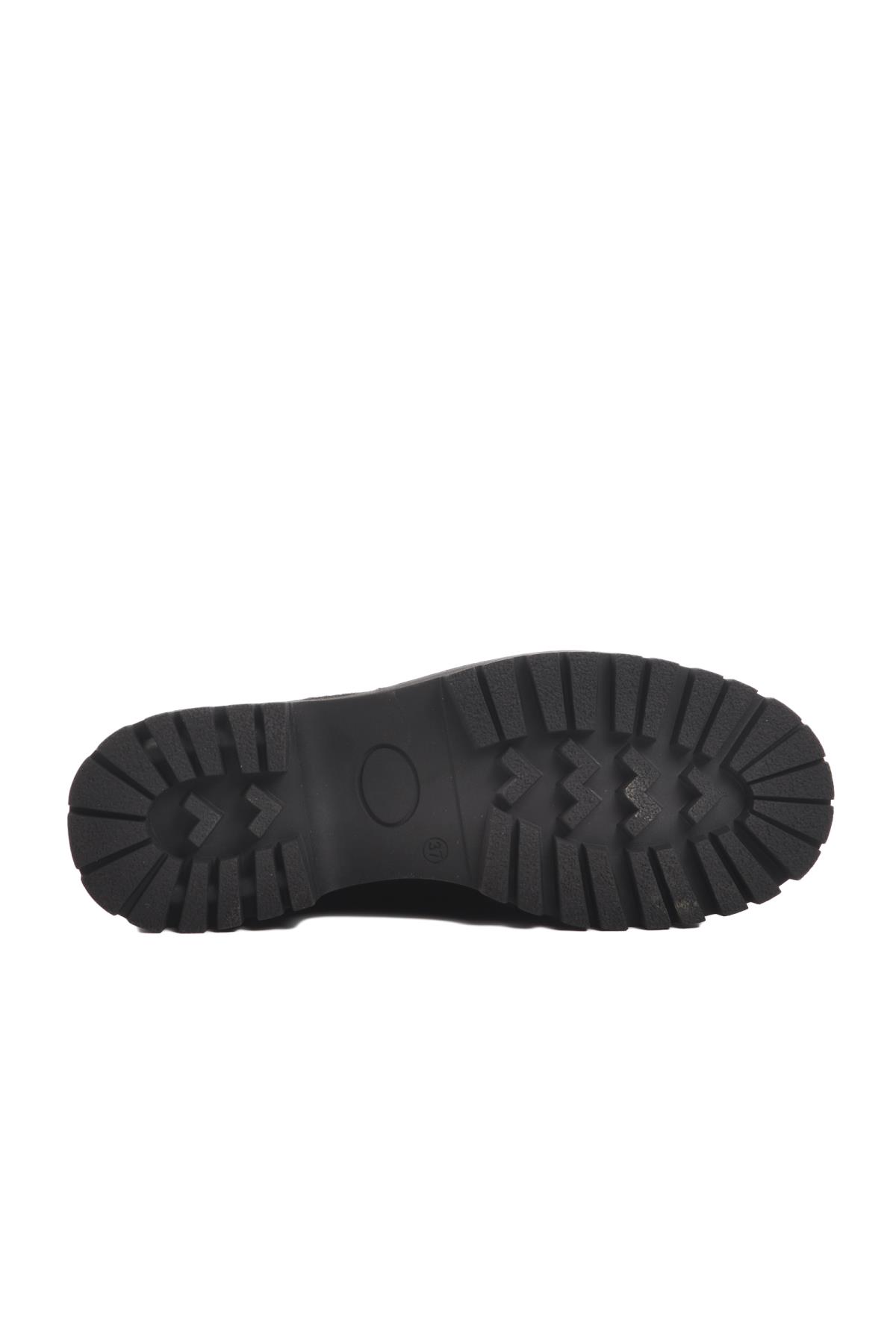 PC-54319 Z Siyah Süet Kadın Günlük Ayakkabı - Görsel 6