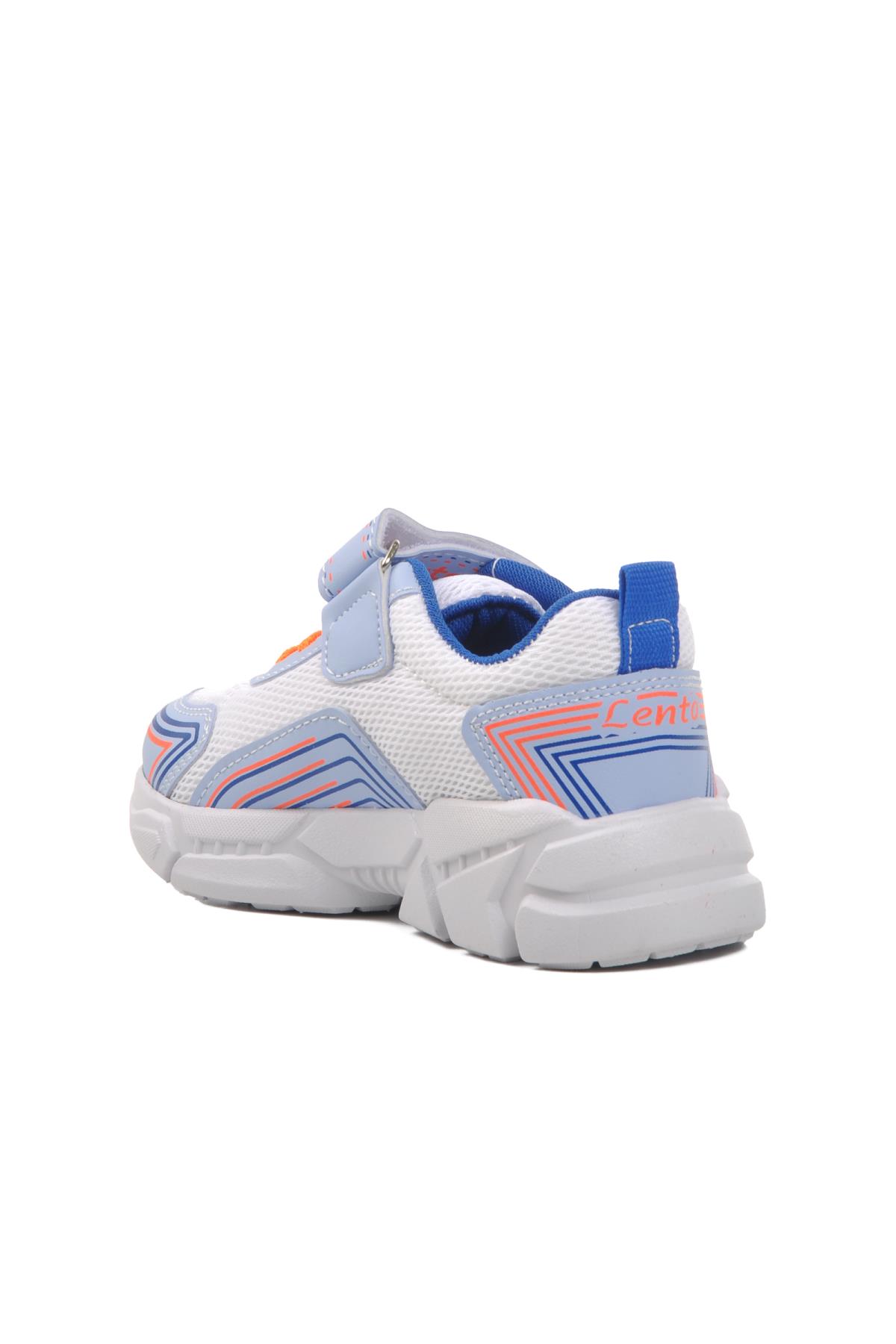 A-36-P Beyaz-Mavi Çocuk Spor Ayakkabı - Görsel 5
