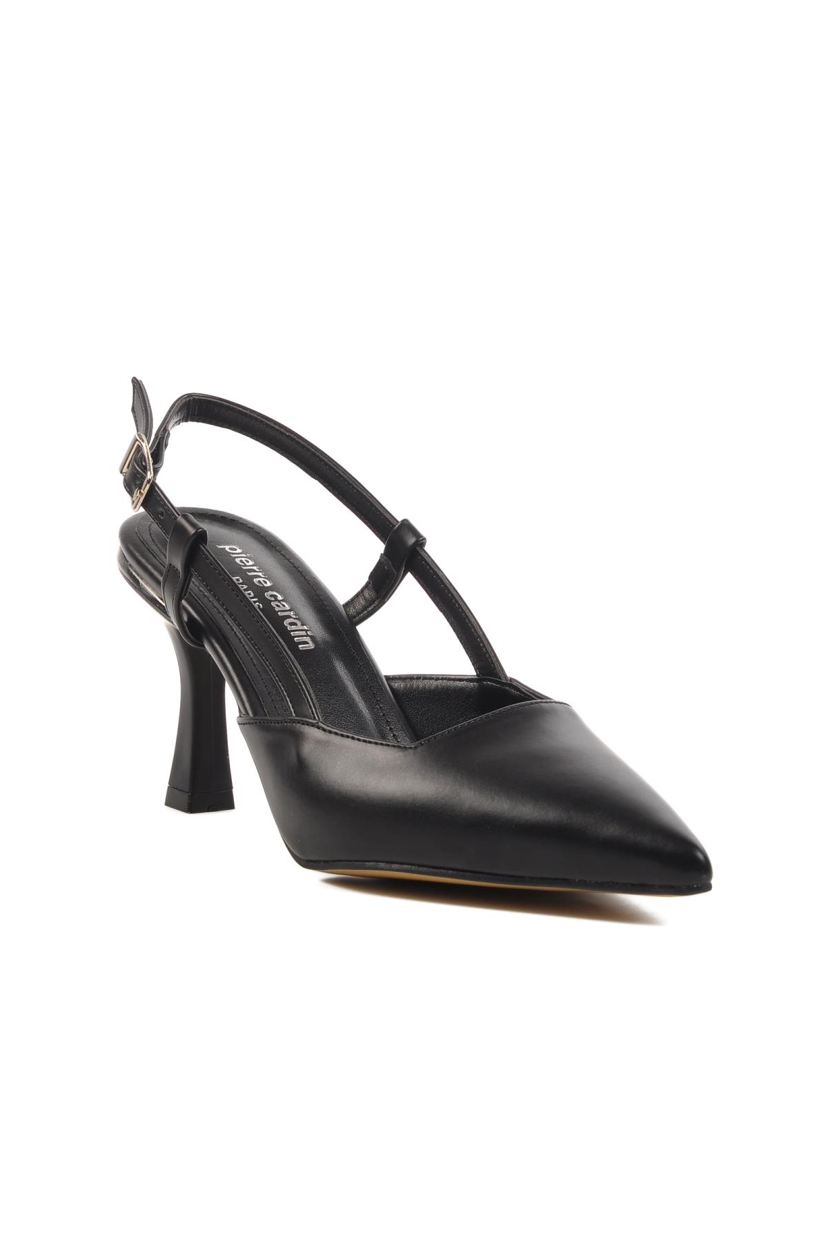 PC-54723 Z Siyah Kadın Abiye Ayakkabı Stiletto - Görsel 2