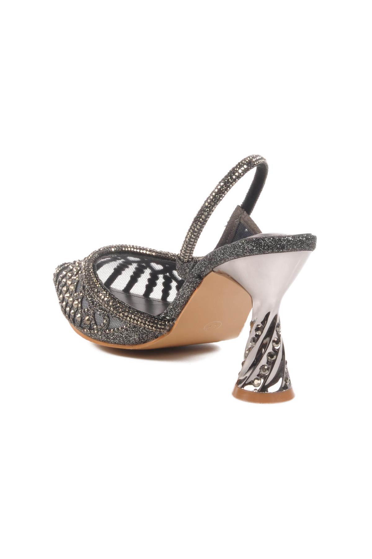 Gri Kadın Abiye Ayakkabı 25Y125-2 Z - Görsel 5