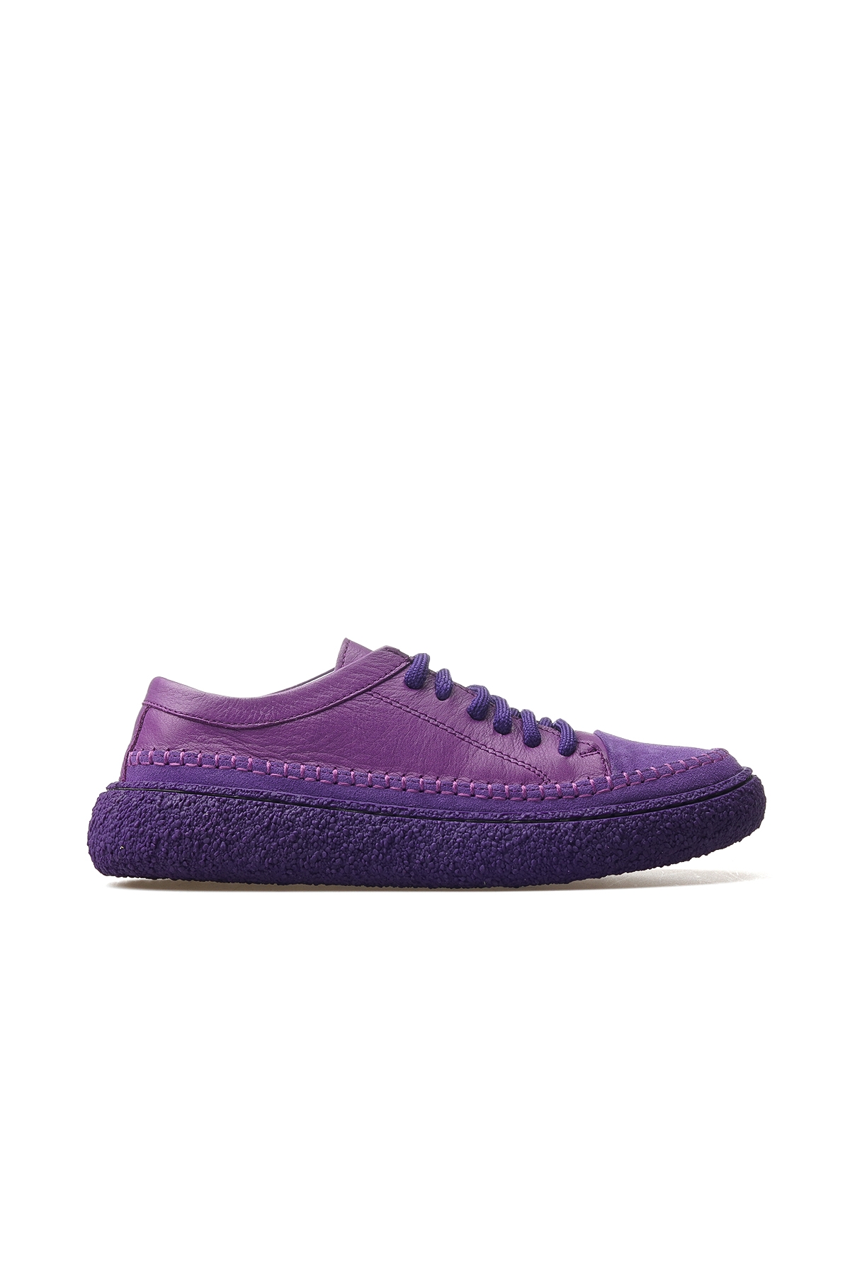 Kadın Hakiki Deri Sneaker Ayakkabı 25y D25ya-240 Z Lila Süet - Görsel 2