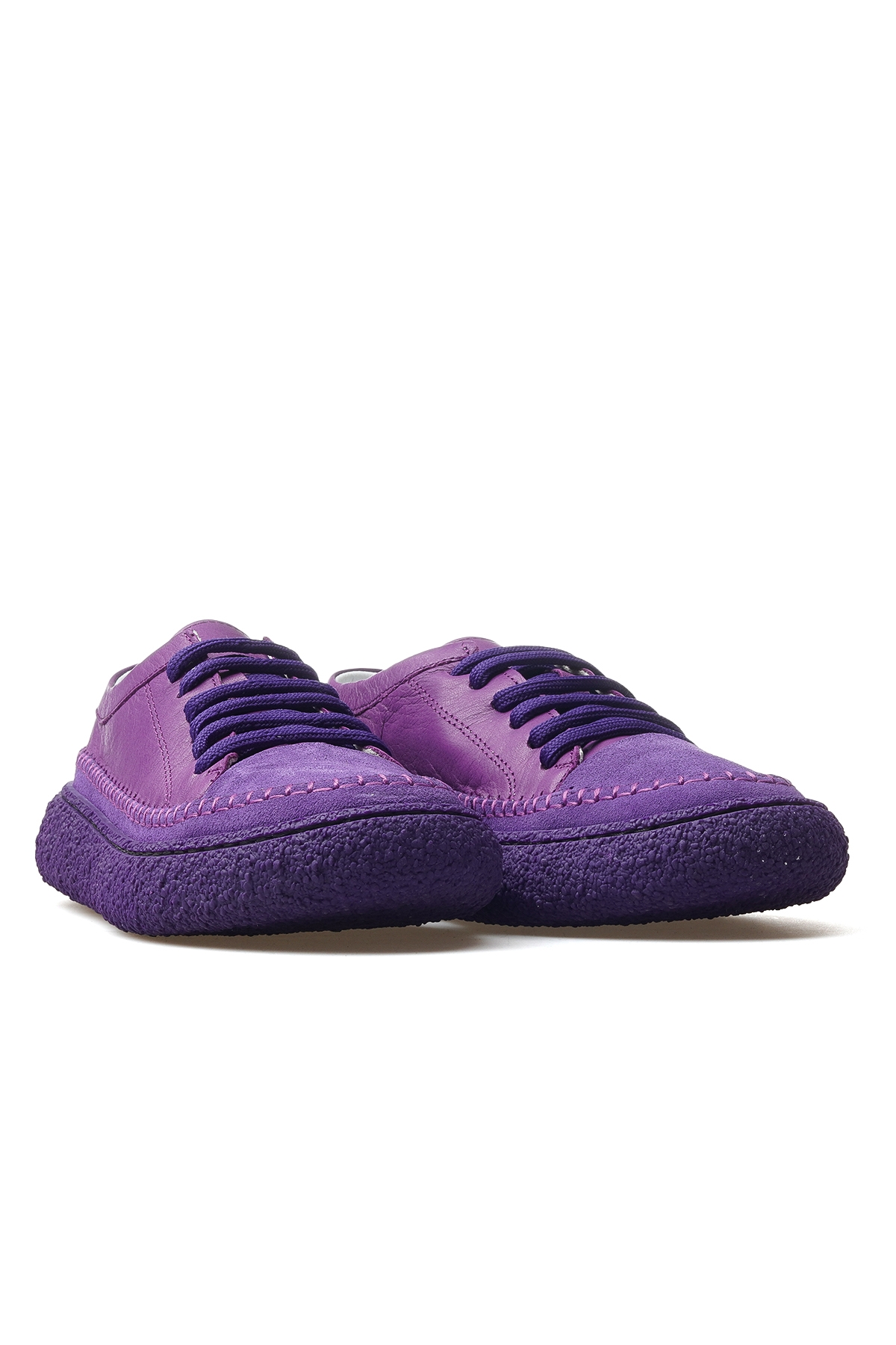 Kadın Hakiki Deri Sneaker Ayakkabı 25y D25ya-240 Z Lila Süet - Görsel 6