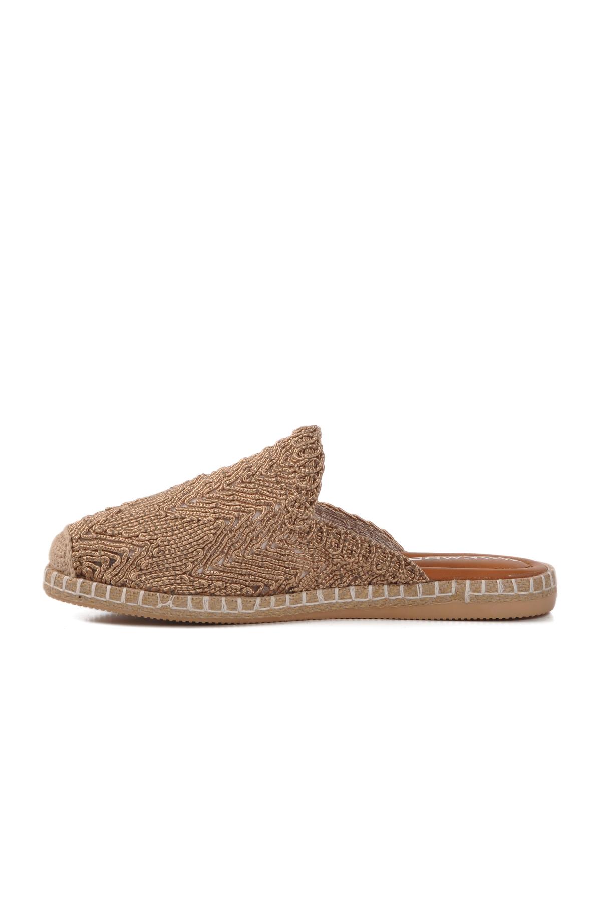 542042 Z Taba Hasır Örgü Kadın Terlik - Görsel 3
