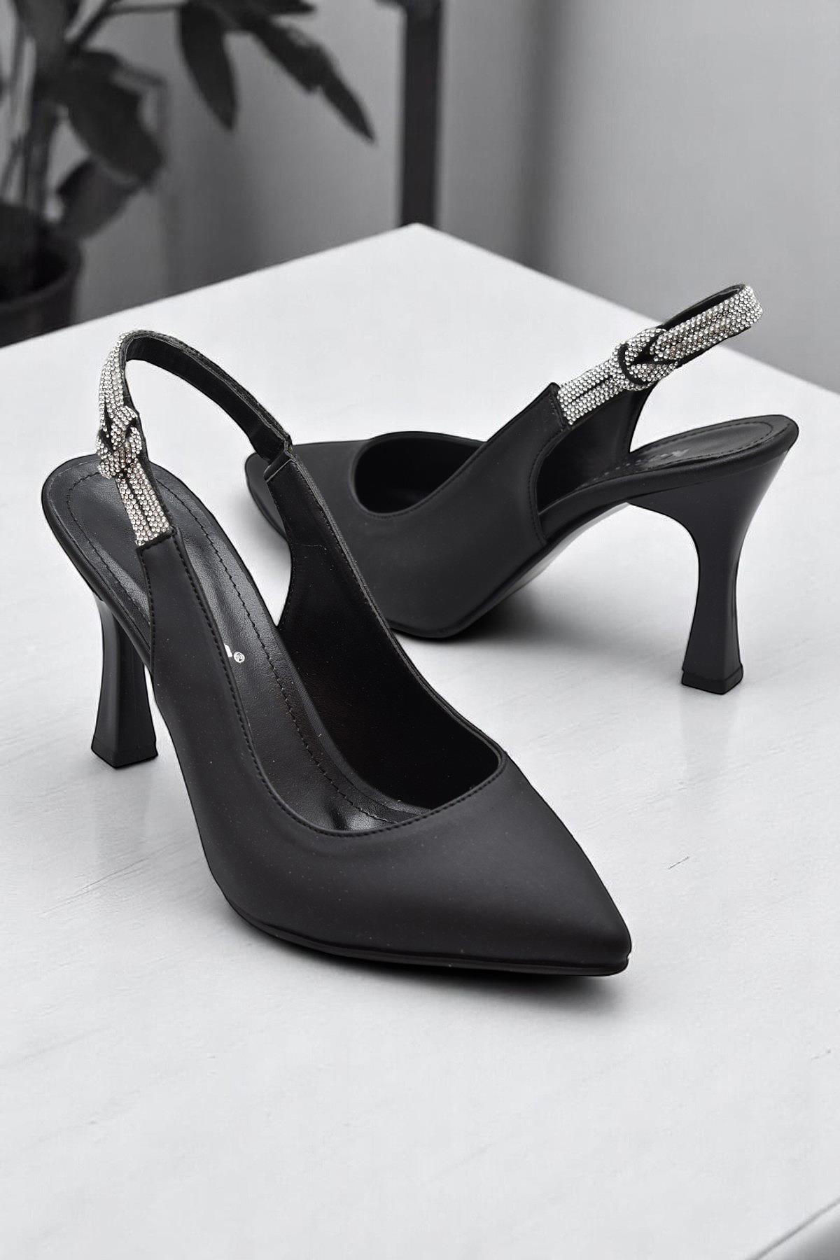 6509 9cm Kadın Topuklu Ayakkabı Stiletto Abiye Düğün Nişan Ayakkabısı - Görsel 3