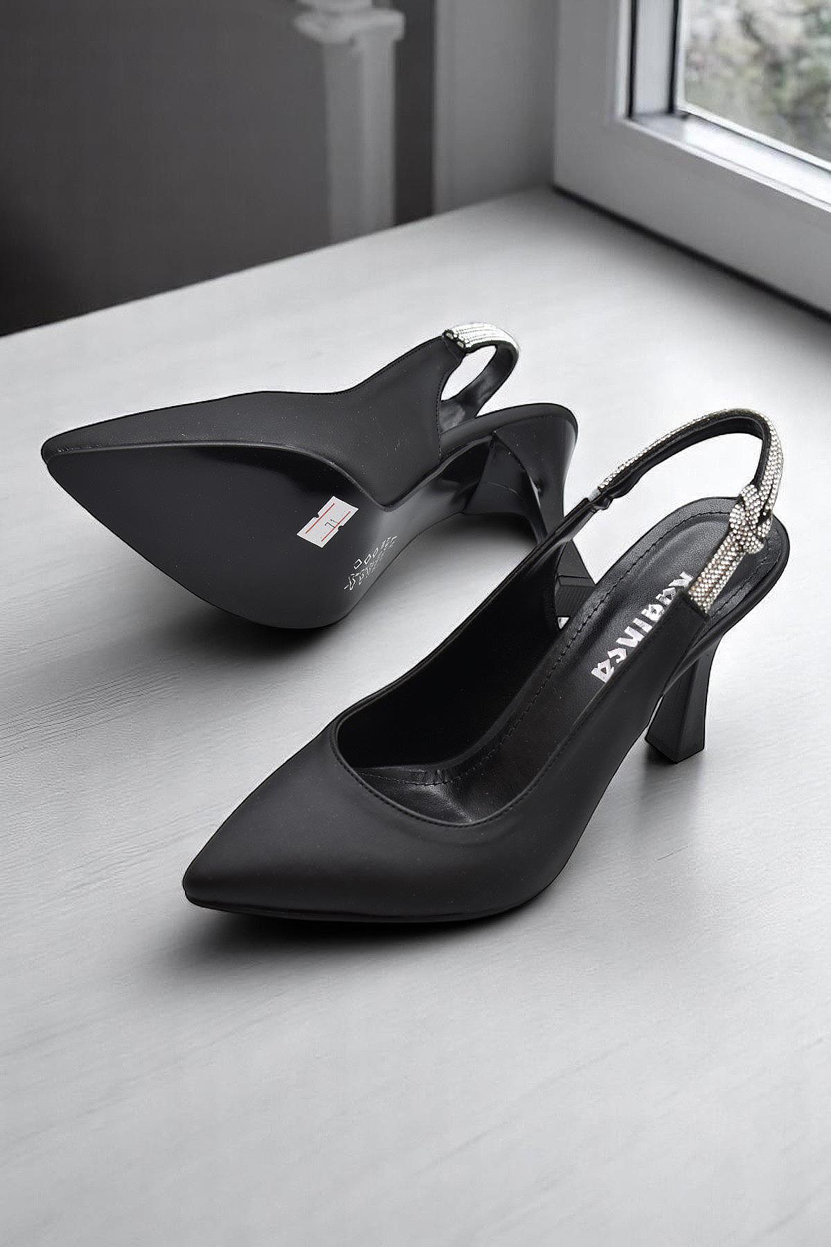 6509 9cm Kadın Topuklu Ayakkabı Stiletto Abiye Düğün Nişan Ayakkabısı - Görsel 4