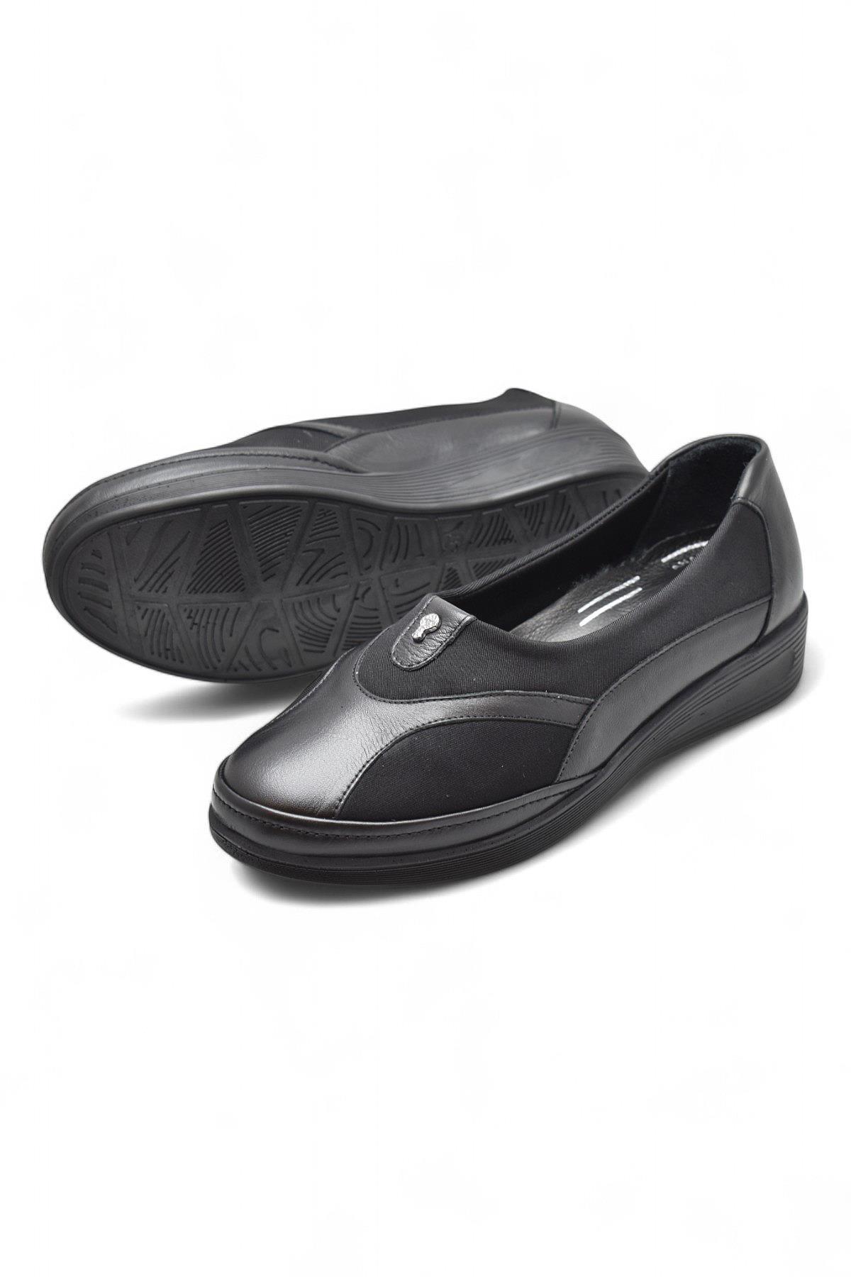 7507 Hafif Dolgu Tam Ortopedik Taban Hakiki Deri Kadın Ayakkabı Anne Ayakkabısı - Görsel 5