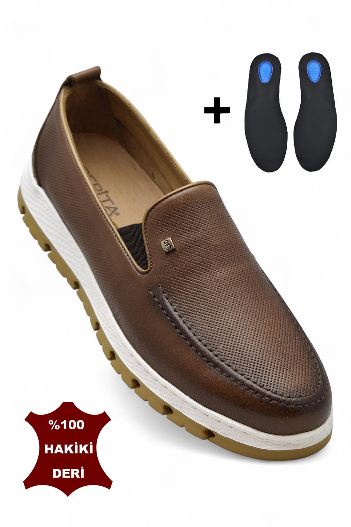 TAB6574 Hakiki Deri Erkek Ayakkabı Klasik Erkek Ayakkabı Casual Ayakkabı - Görsel 3